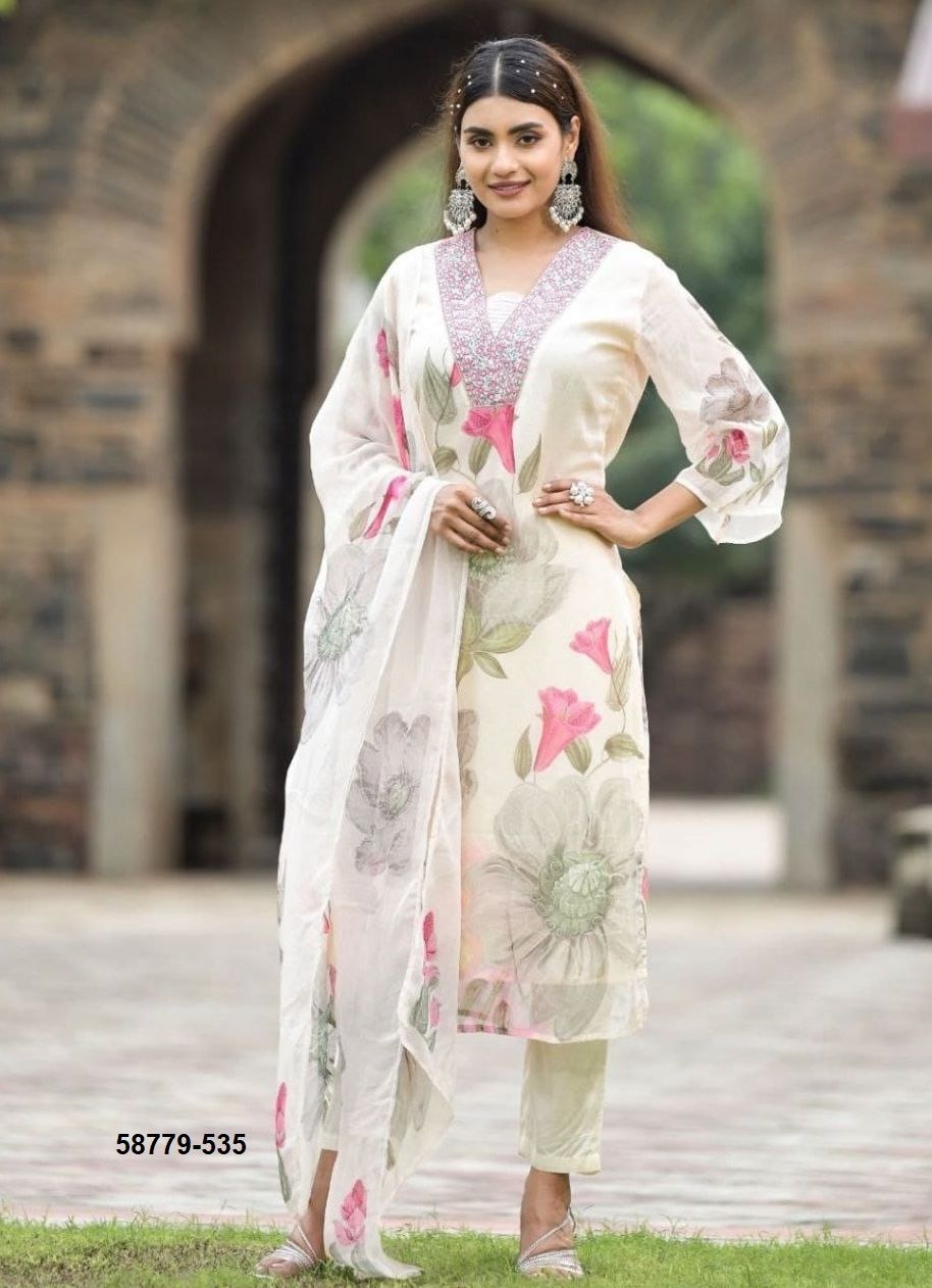 BLACK & OFF WHITE - Catalog # 58779 (Set of 2 Readymade Salwar Suits) by Brand DESI MUSE BLACK & OFF WHITE - Catalog # 58779 (Set of 2 Readymade Salwar Suits) by Brand DESI MUSE