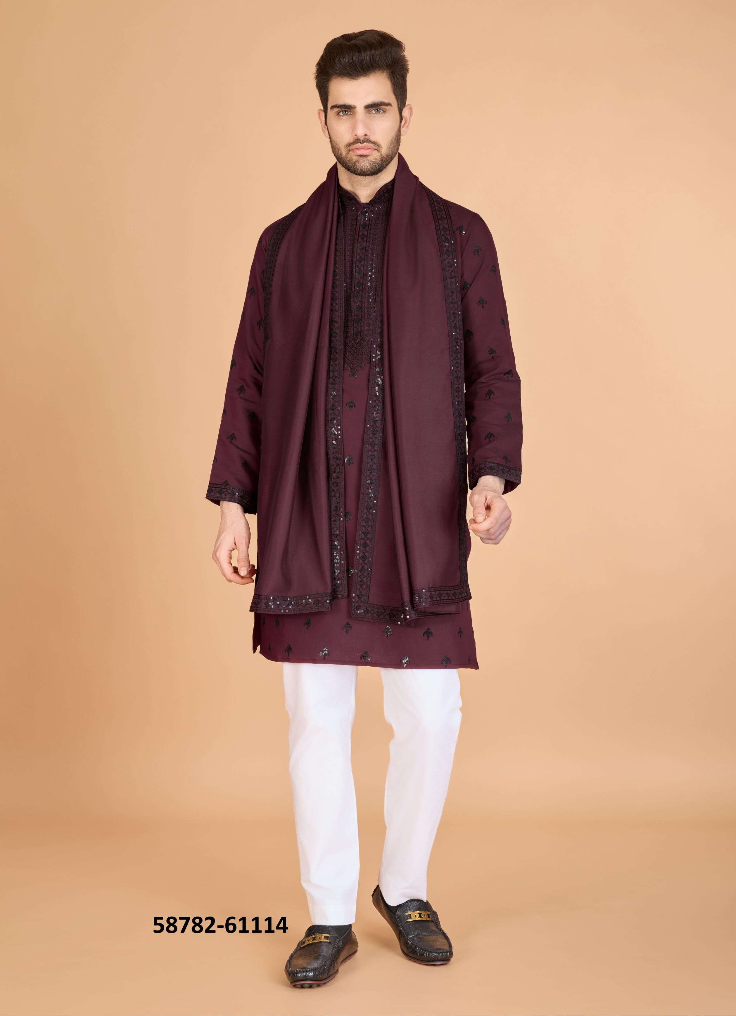 RAS VASTRA - Catalog # 58782 (Set of 5 Men's Ethnic Wear) by Brand DESI MUSE