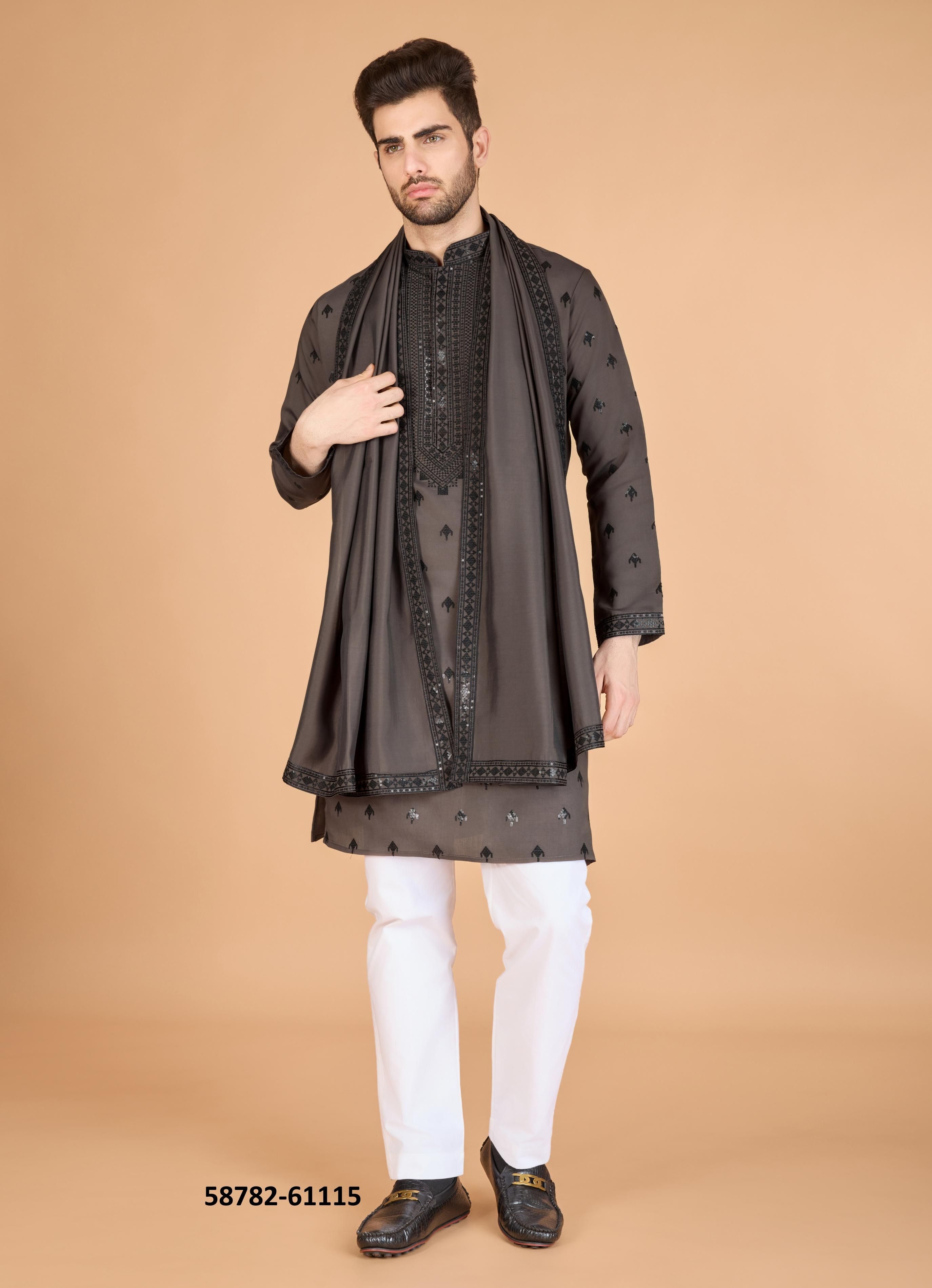 RAS VASTRA - Catalog # 58782 (Set of 5 Men's Ethnic Wear) by Brand DESI MUSE