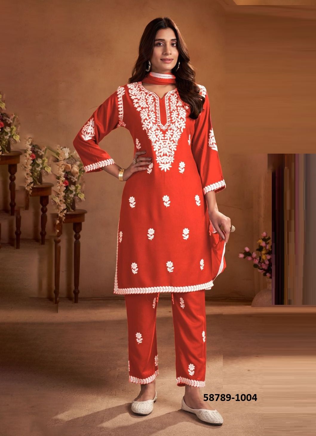 ELIZABETH PRO - Catalog # 58789 (Set of 4 Readymade Salwar Suits) by Brand BLUE HILLS