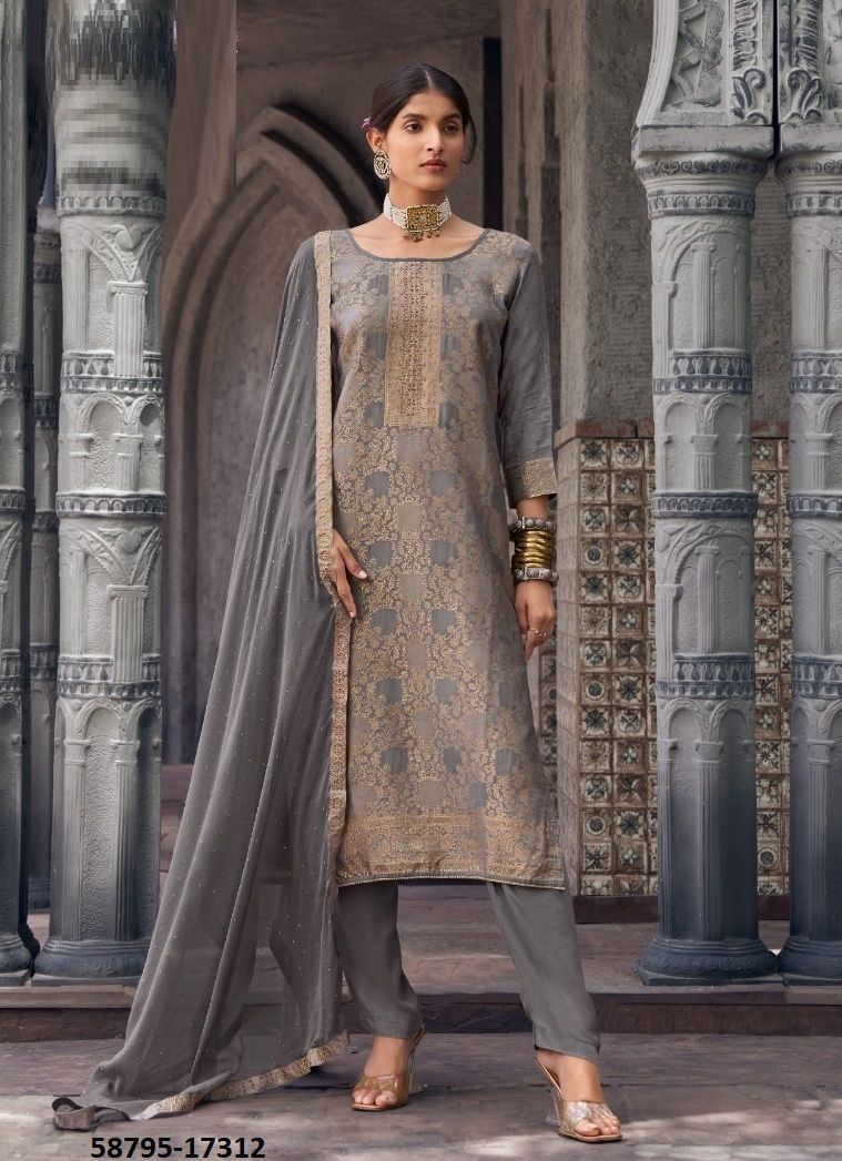 KOYAL - Catalog # 58795 (Set of 6 Semi-Stitched / Un-Stitched Suits) by Brand KALARANG