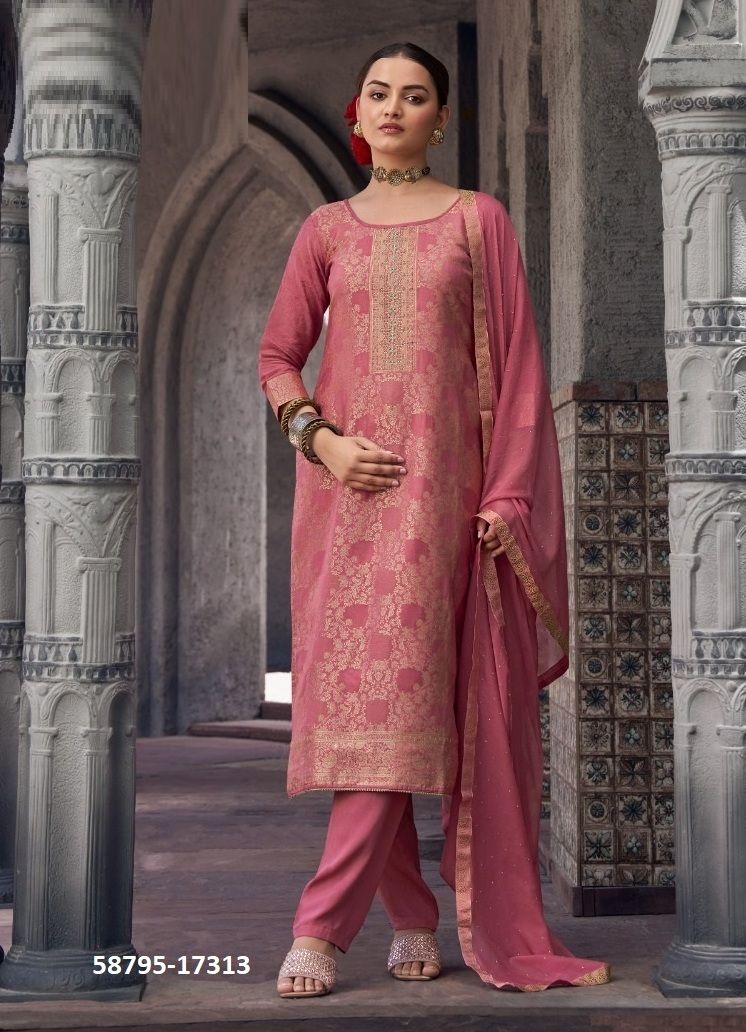KOYAL - Catalog # 58795 (Set of 6 Semi-Stitched / Un-Stitched Suits) by Brand KALARANG