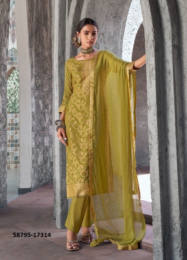 KOYAL - Catalog # 58795 (Set of 6 Semi-Stitched / Un-Stitched Suits) by Brand KALARANG