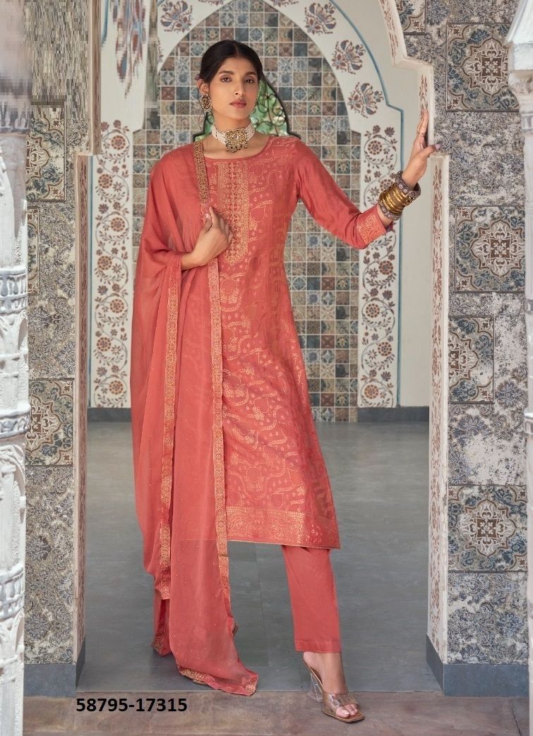 KOYAL - Catalog # 58795 (Set of 6 Semi-Stitched / Un-Stitched Suits) by Brand KALARANG