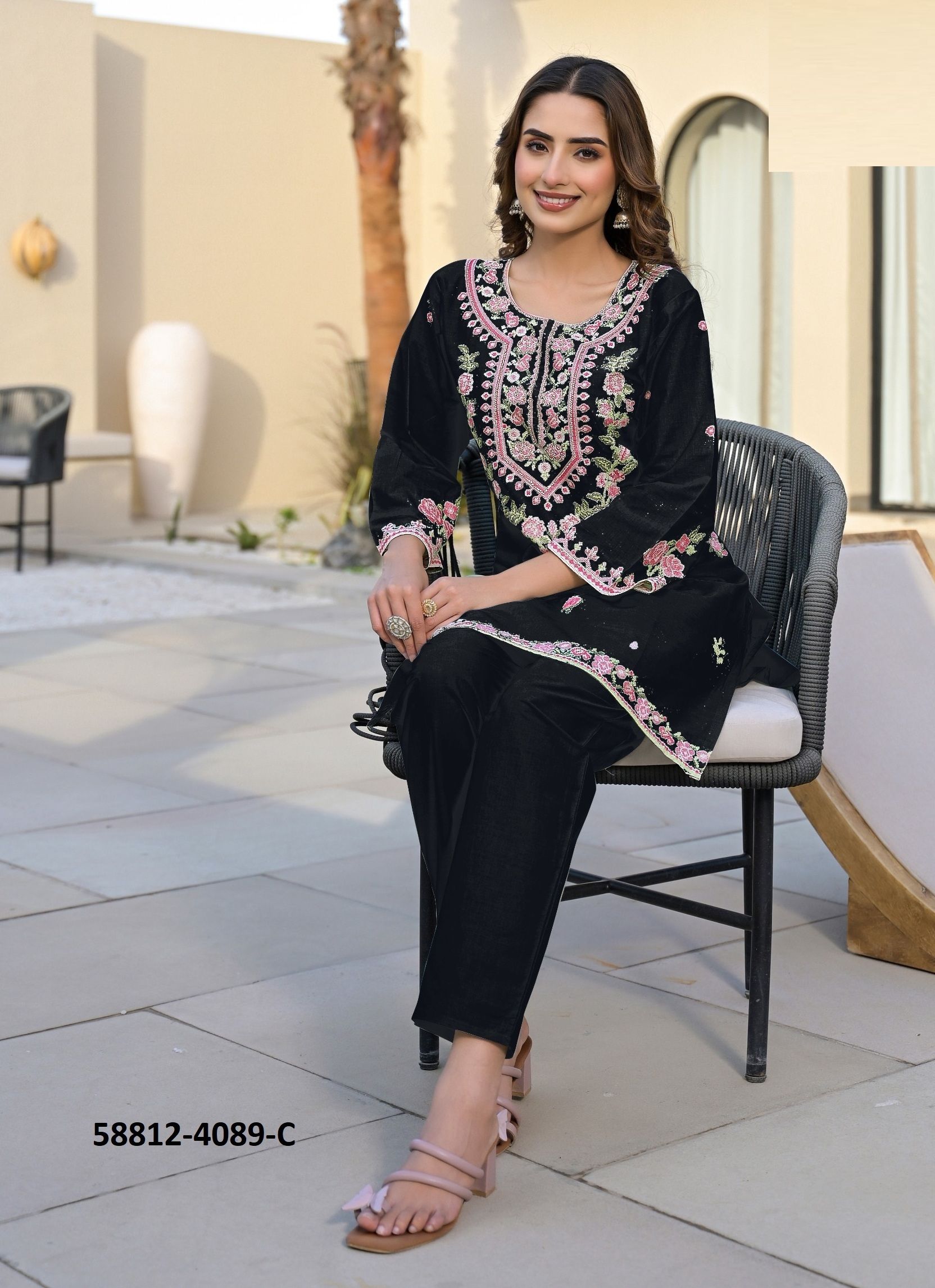 CAPRIMA CO-ORD SETS - Catalog # 58812 (Set of 4 SIZE-SETS [Tops With Bottoms]) by Brand AFSANA