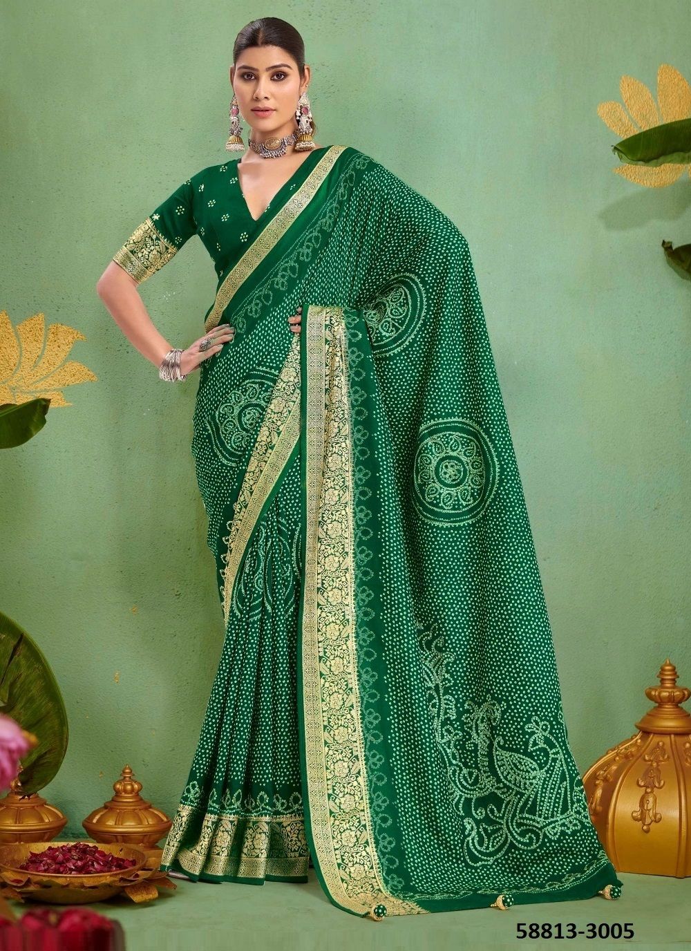 KAASHI 3 - Catalog # 58813 (Set of 6 Sarees) by Brand SHUBH SHREE CREATIONS