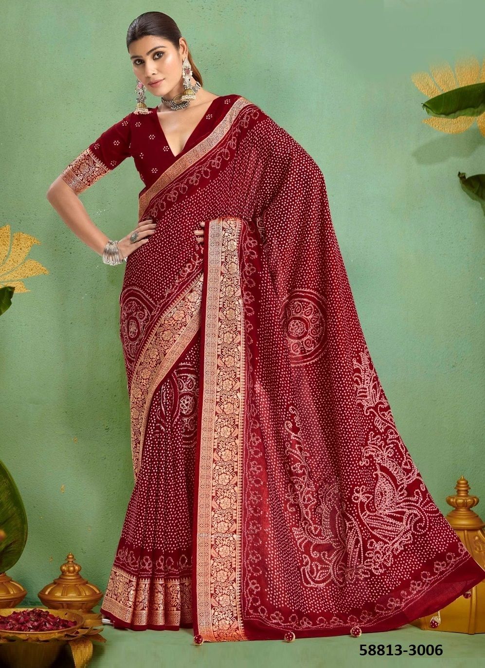 KAASHI 3 - Catalog # 58813 (Set of 6 Sarees) by Brand SHUBH SHREE CREATIONS
