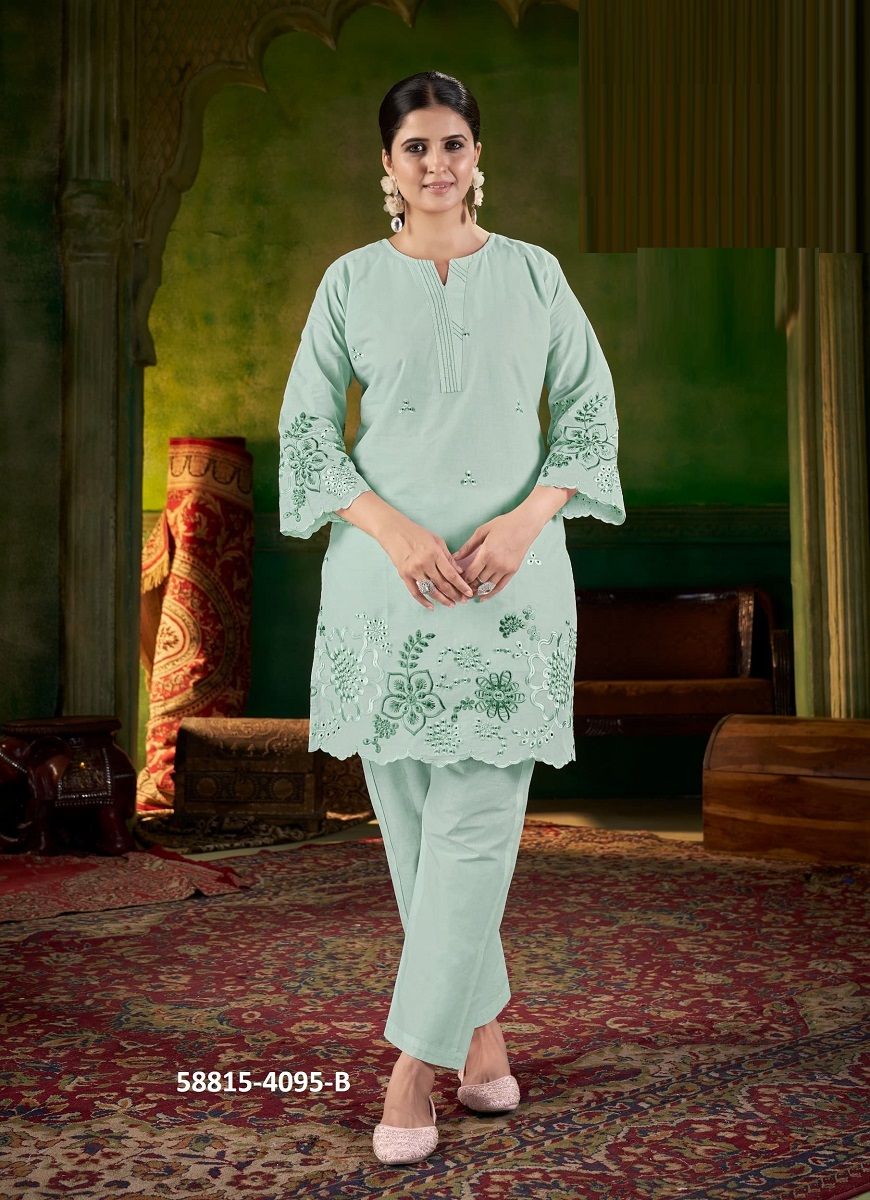 PRISHA CO-ORD SETS - Catalog # 58815 (Set of 4 SIZE-SETS [Tops With Bottoms]) by Brand AFSANA