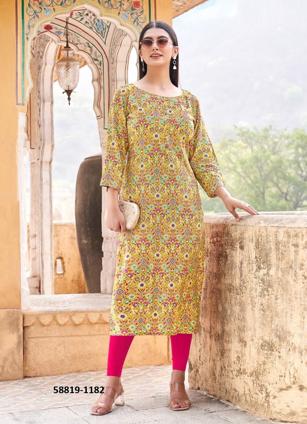 AKSHARA 31 - Catalog # 58819 (Set of 5 Readymade Women's Kurtis / Tops) by Brand ZOORI AKSHARA 31 - Catalog # 58819 (Set of 5 Readymade Women's Kurtis / Tops) by Brand ZOORI