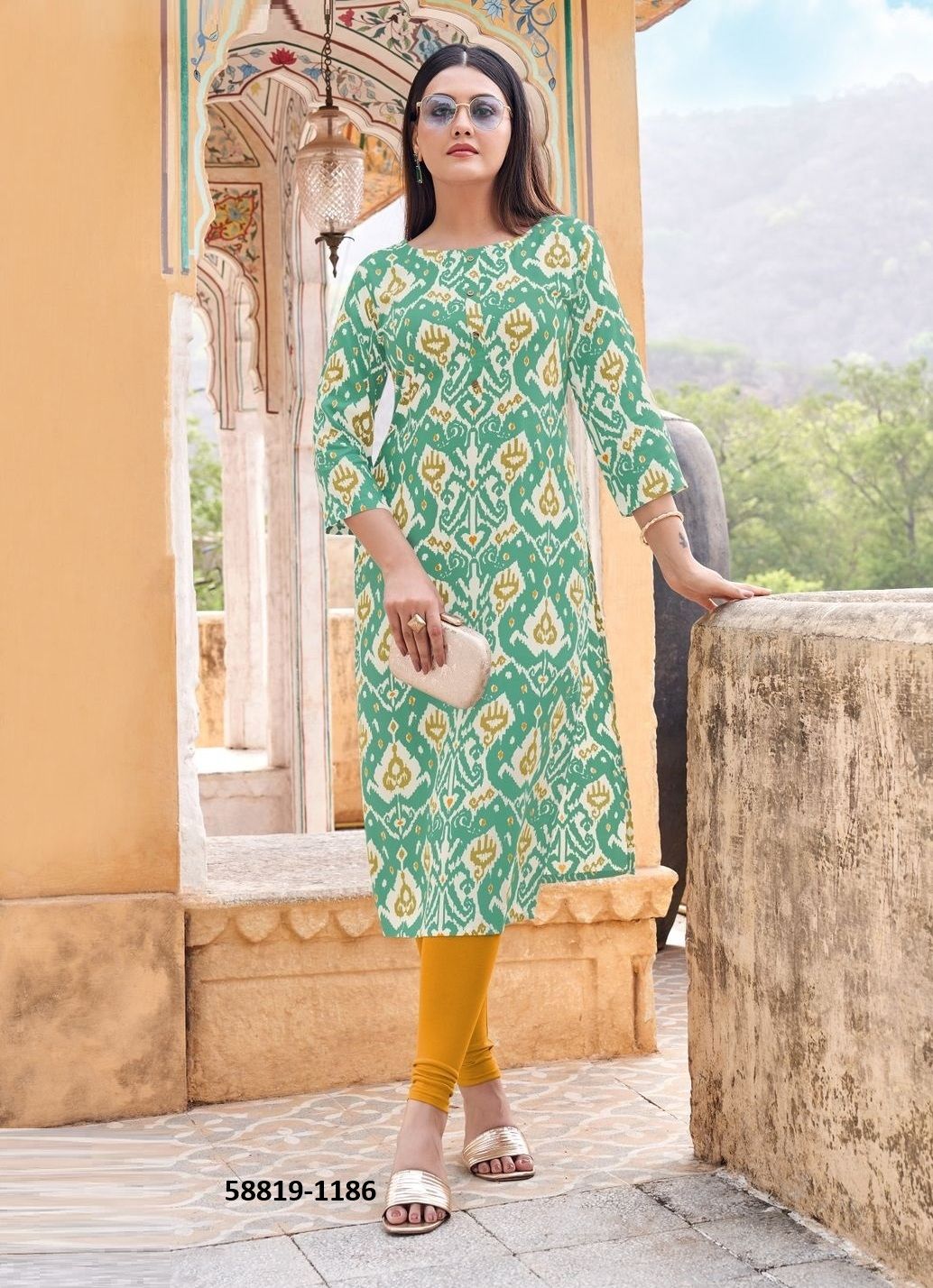 AKSHARA 31 - Catalog # 58819 (Set of 5 Readymade Women's Kurtis / Tops) by Brand ZOORI AKSHARA 31 - Catalog # 58819 (Set of 5 Readymade Women's Kurtis / Tops) by Brand ZOORI