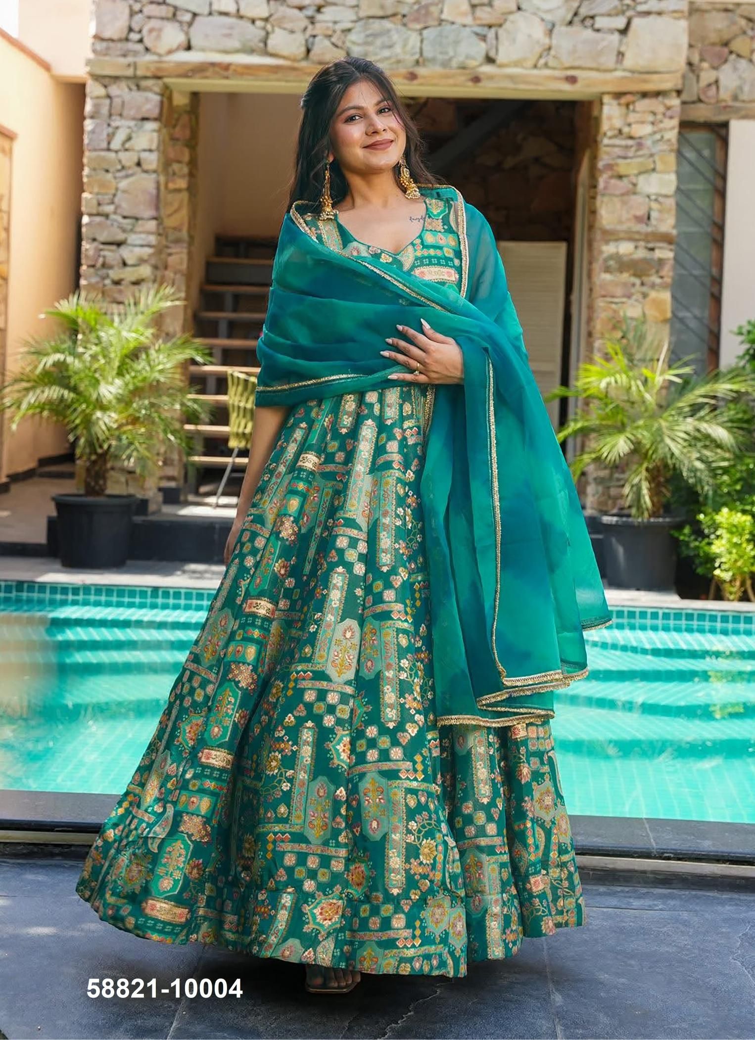 CLORA 10 - Catalog # 58821 (Set of 7 Readymade Gowns) by Brand DESI MUSE CLORA 10 - Catalog # 58821 (Set of 7 Readymade Gowns) by Brand DESI MUSE