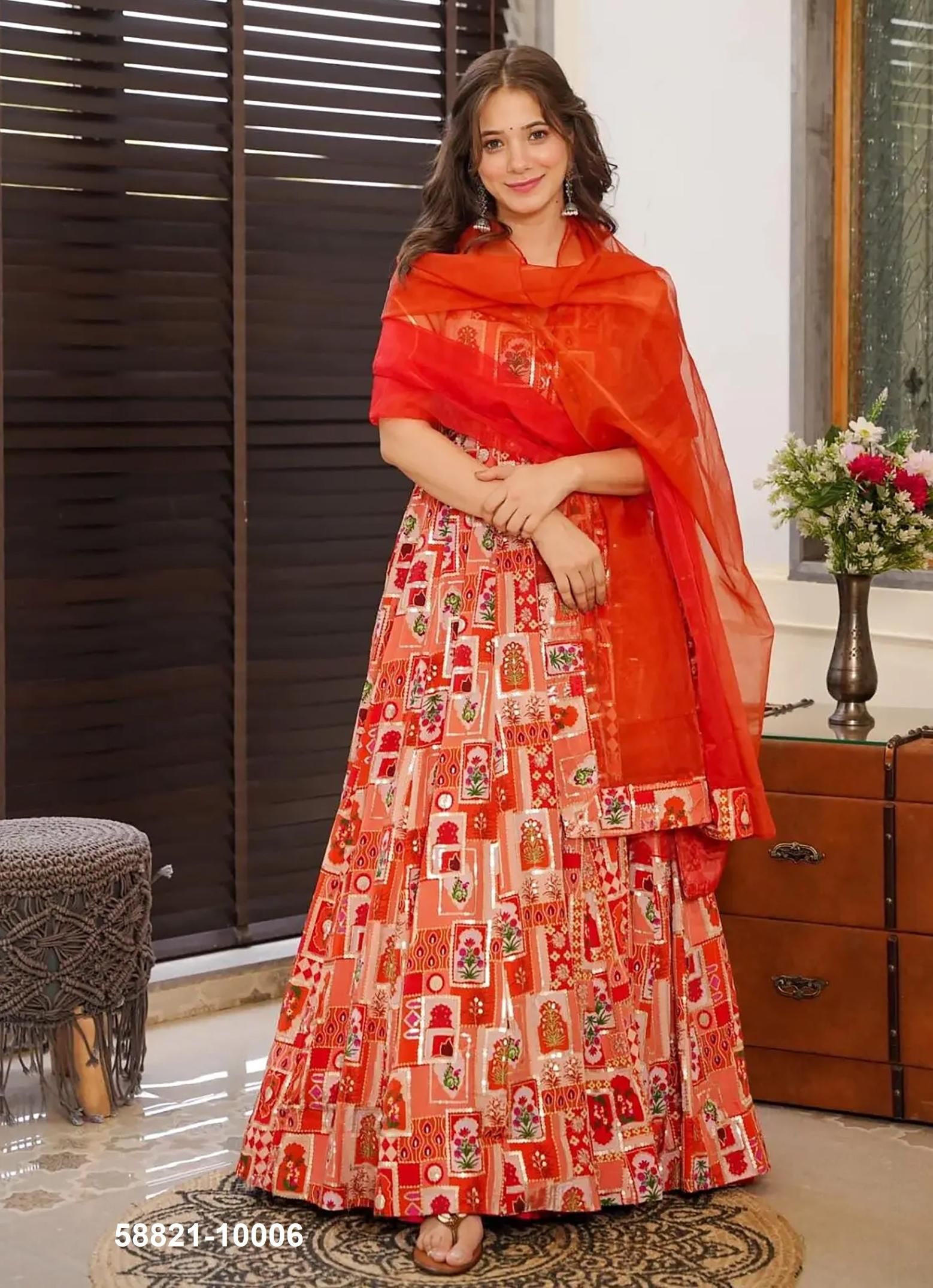 CLORA 10 - Catalog # 58821 (Set of 7 Readymade Gowns) by Brand DESI MUSE CLORA 10 - Catalog # 58821 (Set of 7 Readymade Gowns) by Brand DESI MUSE
