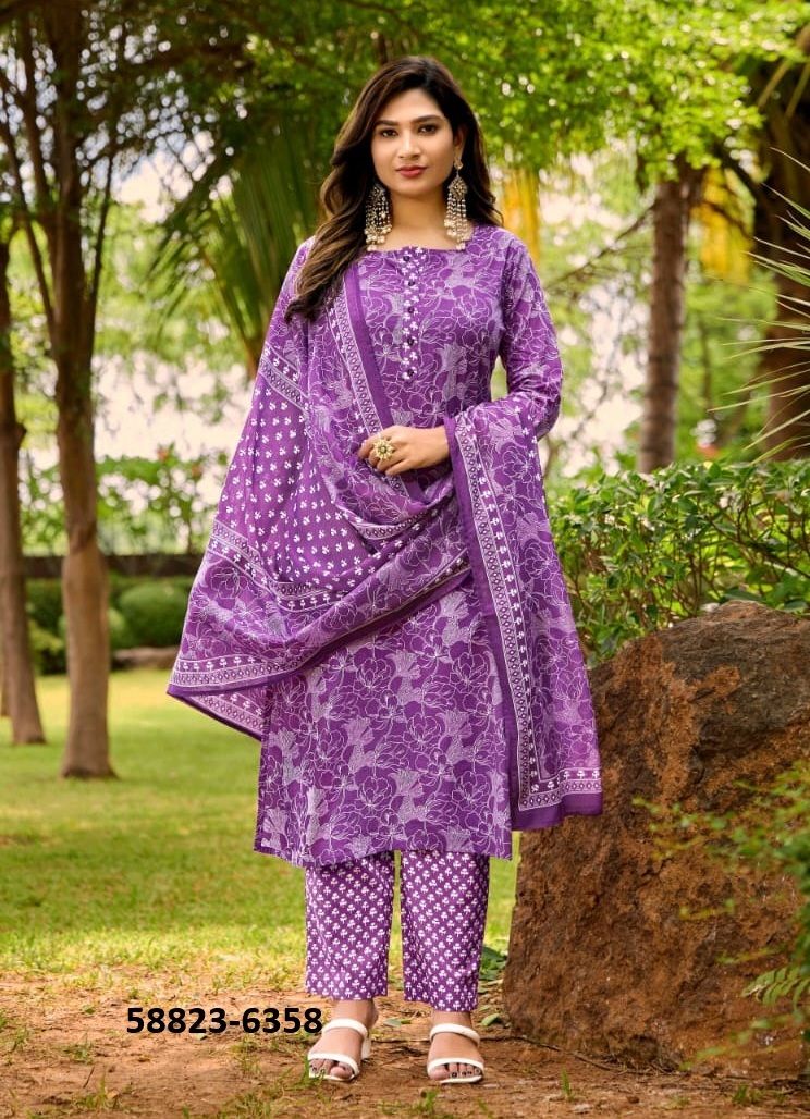 AMODNI - Catalog # 58823 (Set of 4 Readymade Salwar Suits) by Brand DESI MUSE