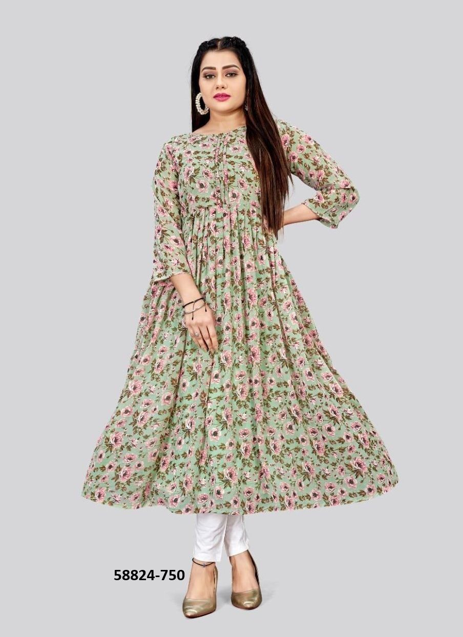 KASHISH - Catalog # 58824 (Set of 4 Readymade Women's Kurtis / Tops) by Brand DESI MUSE KASHISH - Catalog # 58824 (Set of 4 Readymade Women's Kurtis / Tops) by Brand DESI MUSE