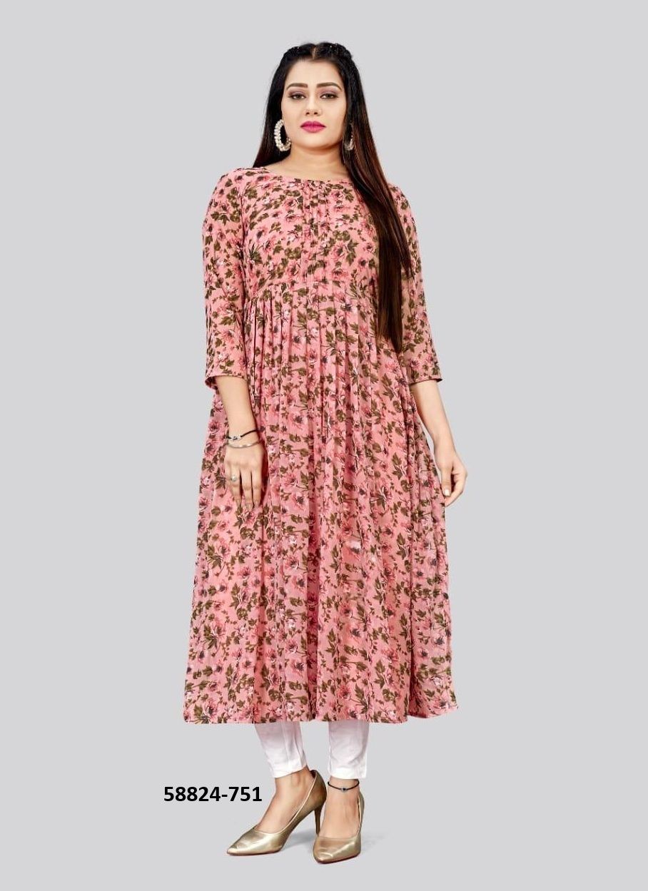 KASHISH - Catalog # 58824 (Set of 4 Readymade Women's Kurtis / Tops) by Brand DESI MUSE KASHISH - Catalog # 58824 (Set of 4 Readymade Women's Kurtis / Tops) by Brand DESI MUSE