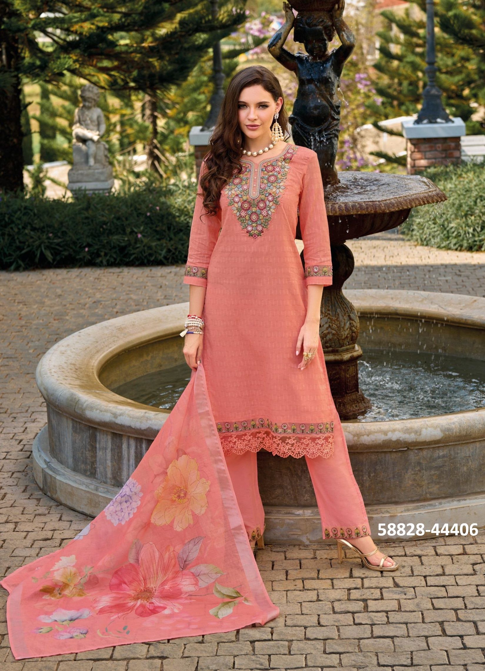 SUMMER GARDEN 2 - Catalog # 58828 (Set of 6 Readymade Salwar Suits) by Brand KAILEE FASHIONS SUMMER GARDEN 2 - Catalog # 58828 (Set of 6 Readymade Salwar Suits) by Brand KAILEE FASHIONS