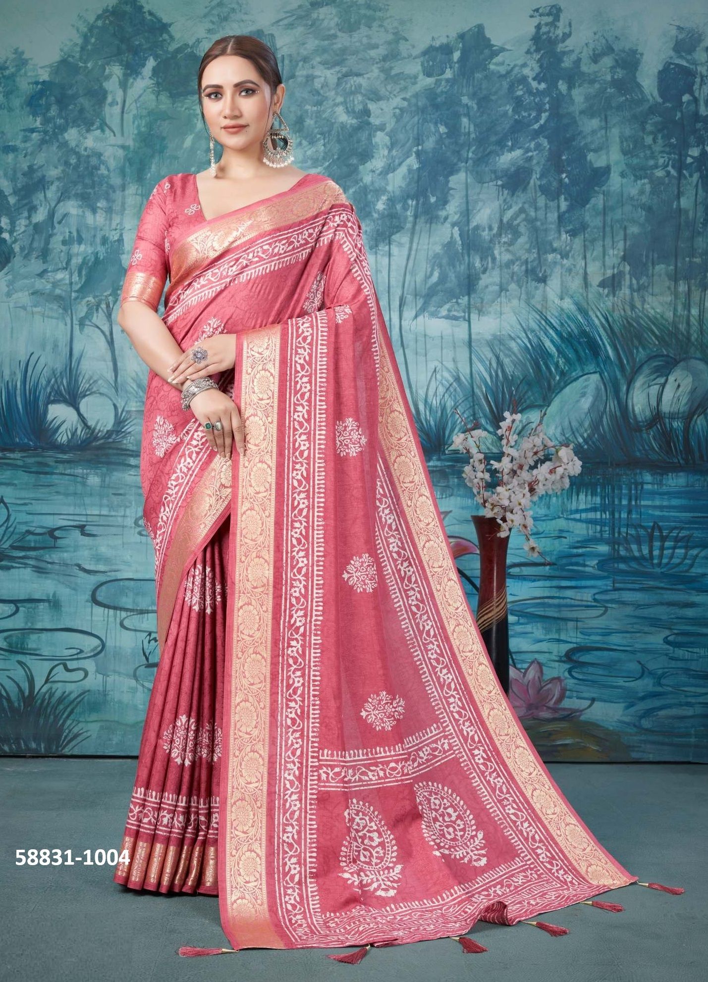 SANCHITA - Catalog # 58831 (Set of 6 Sarees) by Brand SHUBH SHREE CREATIONS