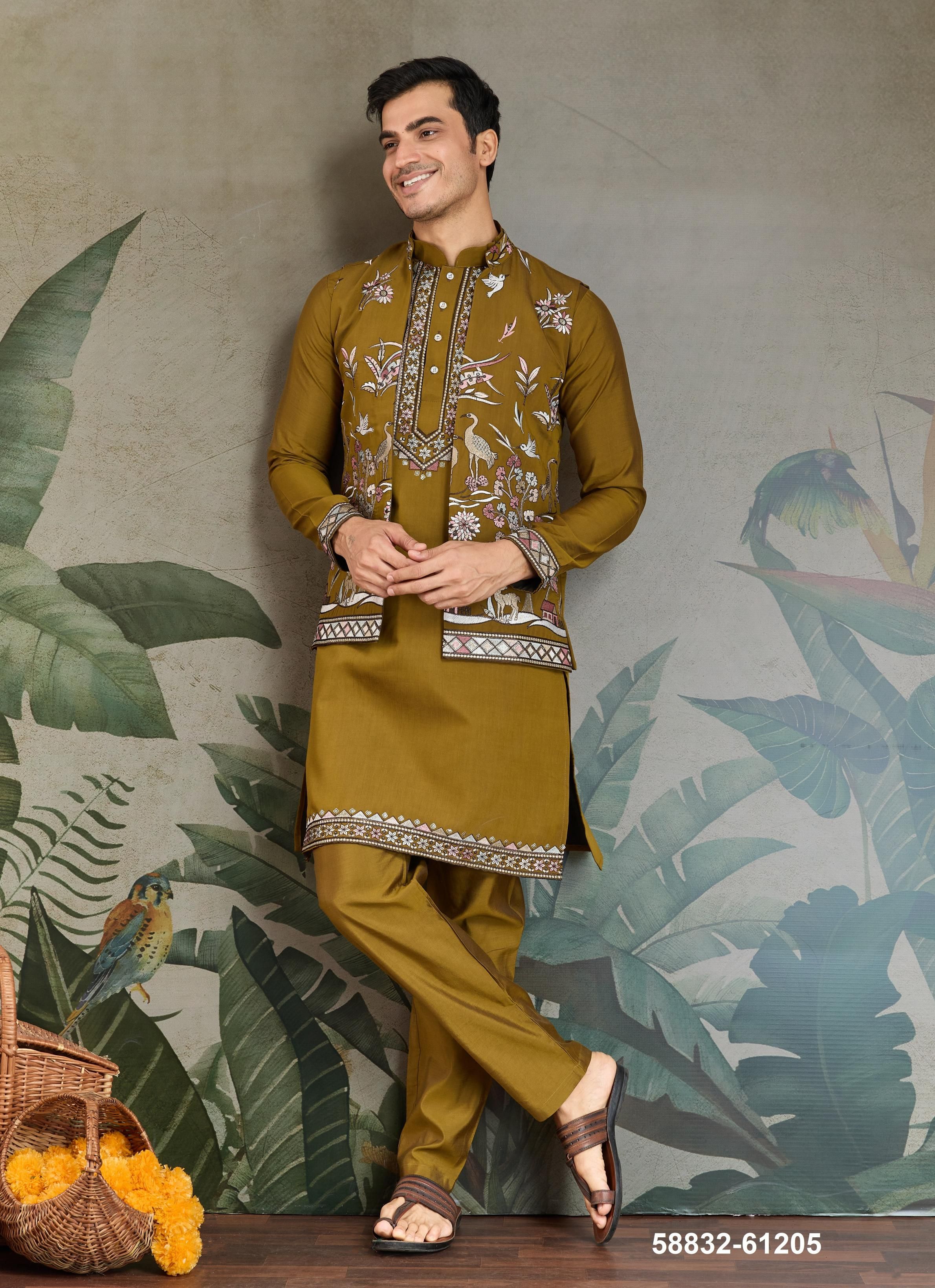 RAJWADA ATTIRE 4 - Catalog # 58832 (Set of 7 Men's Ethnic Wear) by Brand DESI MUSE RAJWADA ATTIRE 4 - Catalog # 58832 (Set of 7 Men's Ethnic Wear) by Brand DESI MUSE