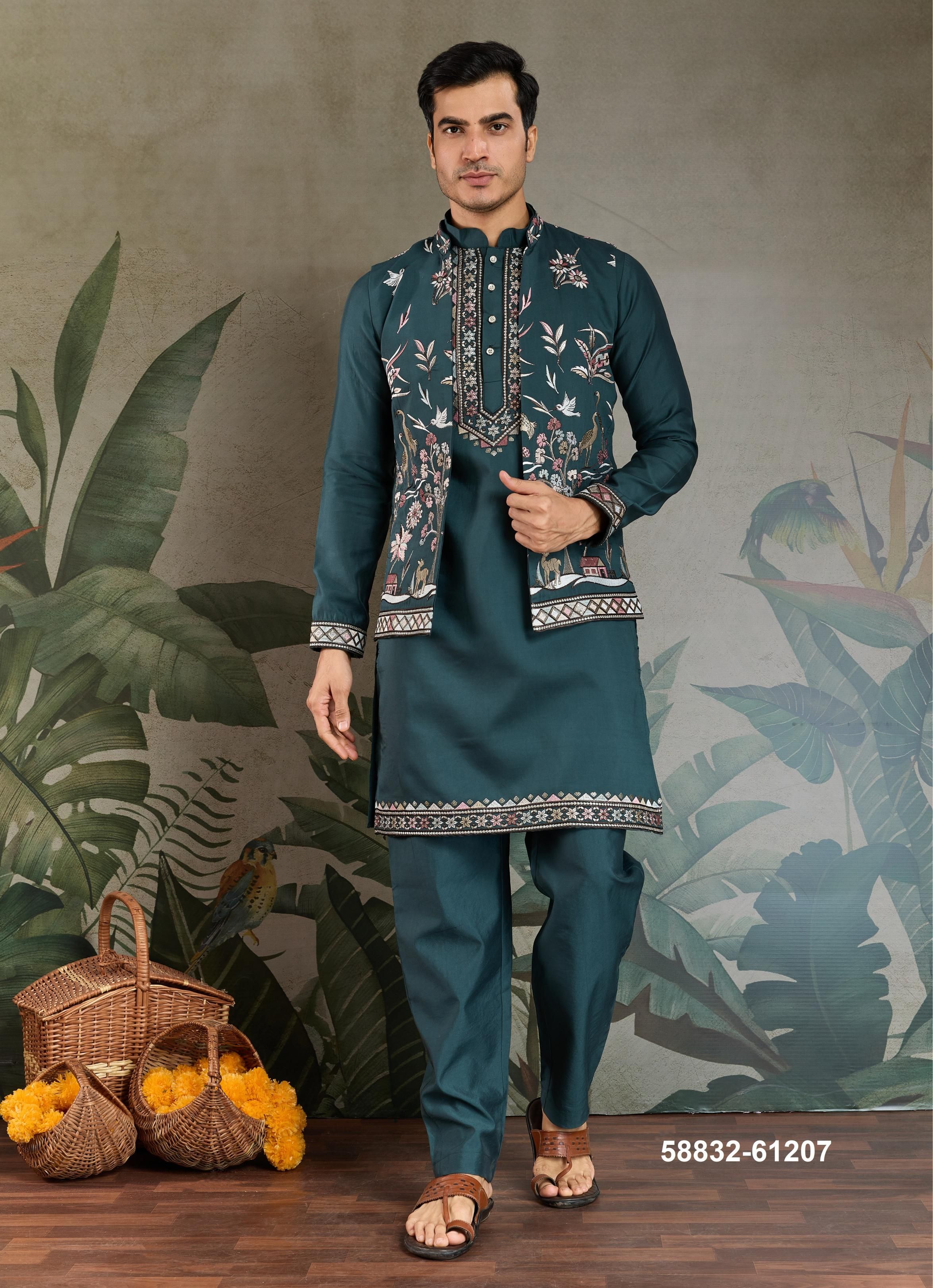 RAJWADA ATTIRE 4 - Catalog # 58832 (Set of 7 Men's Ethnic Wear) by Brand DESI MUSE RAJWADA ATTIRE 4 - Catalog # 58832 (Set of 7 Men's Ethnic Wear) by Brand DESI MUSE