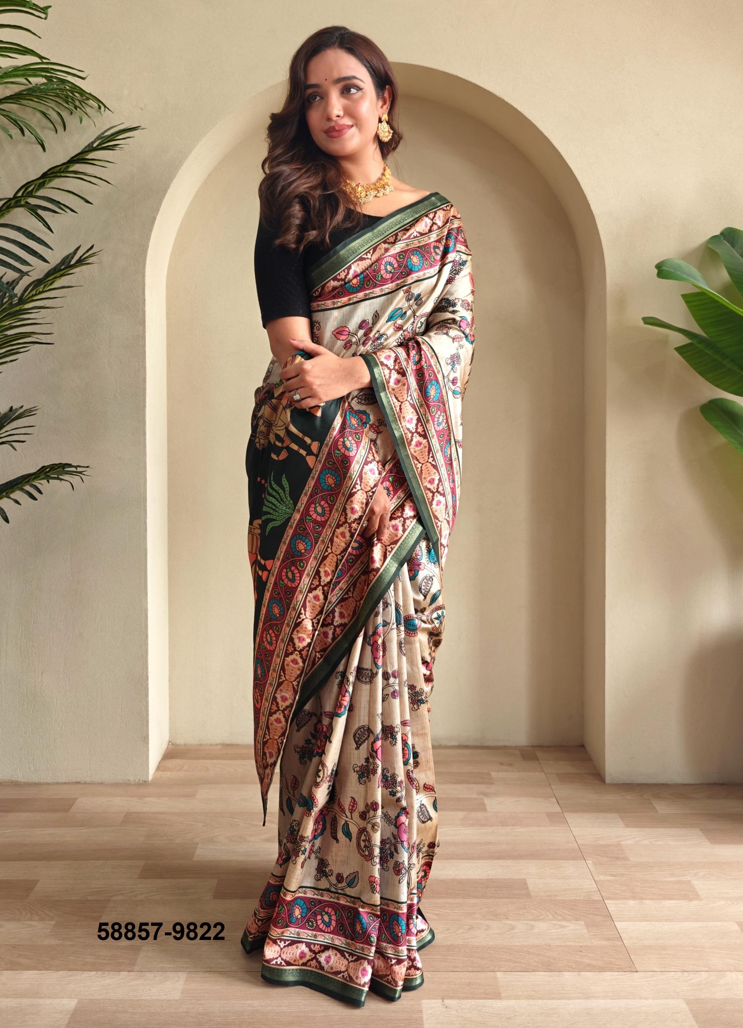 ZALAK - Catalog # 58857 (Set of 4 Sarees) by Brand DESI MUSE ZALAK - Catalog # 58857 (Set of 4 Sarees) by Brand DESI MUSE