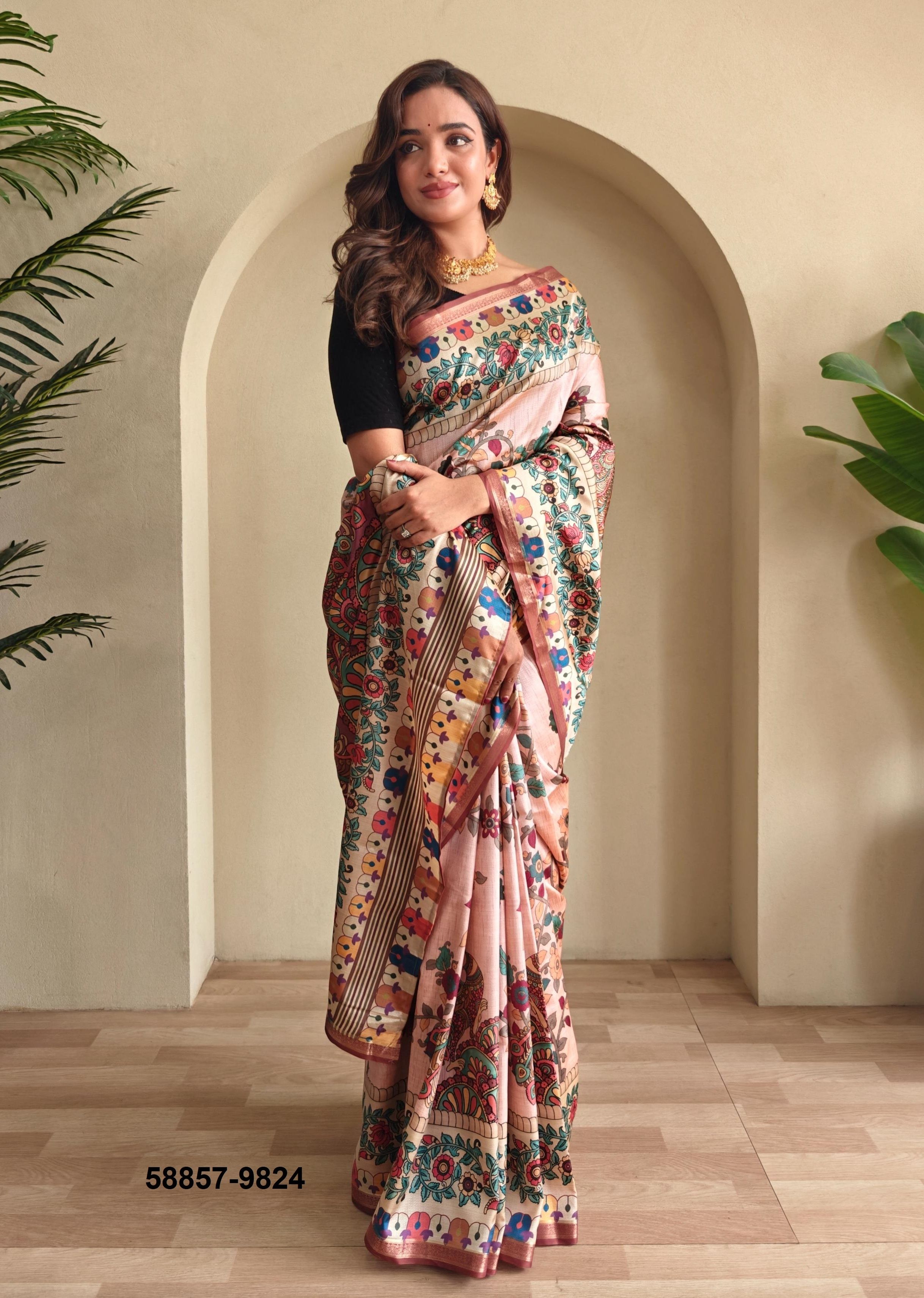 ZALAK - Catalog # 58857 (Set of 4 Sarees) by Brand DESI MUSE ZALAK - Catalog # 58857 (Set of 4 Sarees) by Brand DESI MUSE
