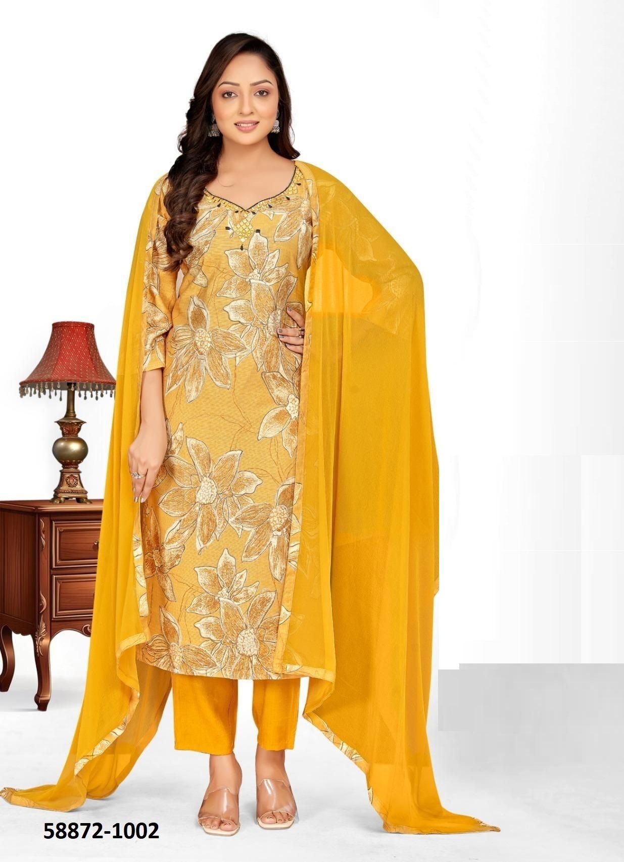 VATICAN - Catalog # 58872 (Set of 5 Readymade Salwar Suits) by Brand POONAM DESIGNER