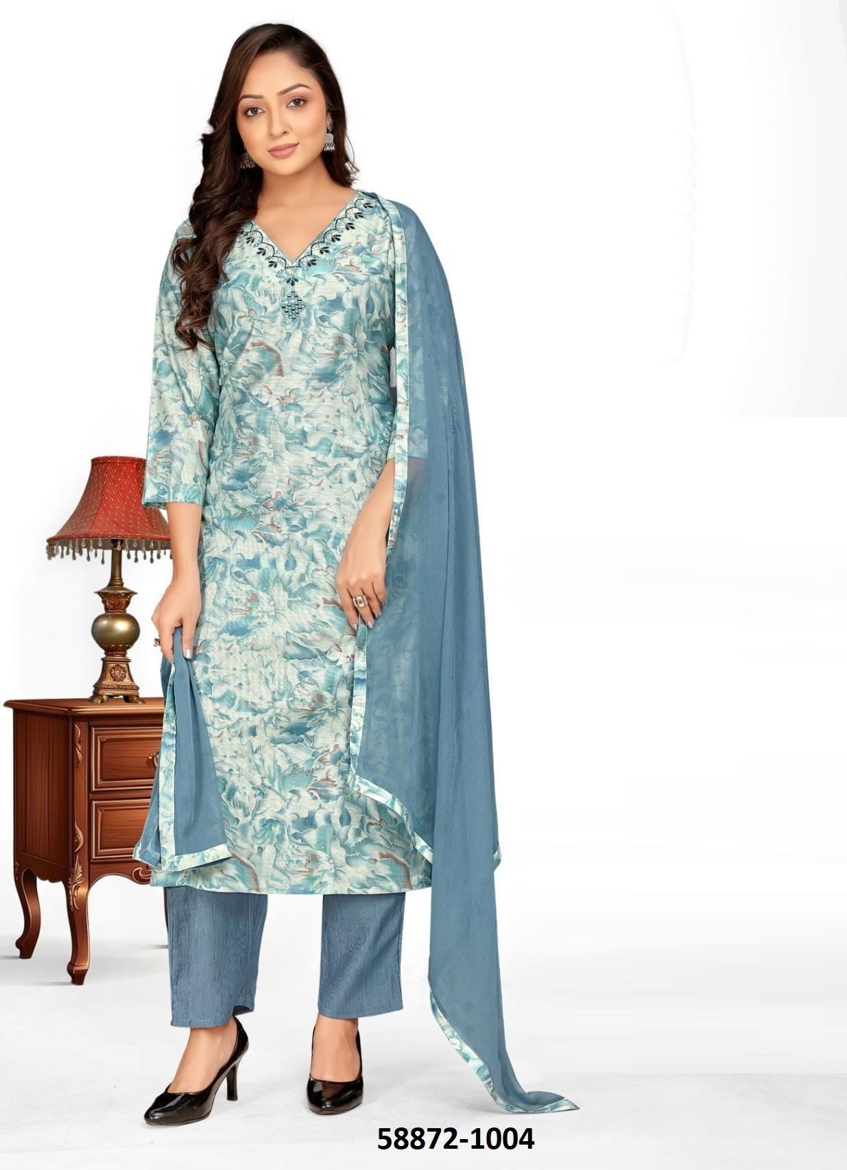 VATICAN - Catalog # 58872 (Set of 5 Readymade Salwar Suits) by Brand POONAM DESIGNER
