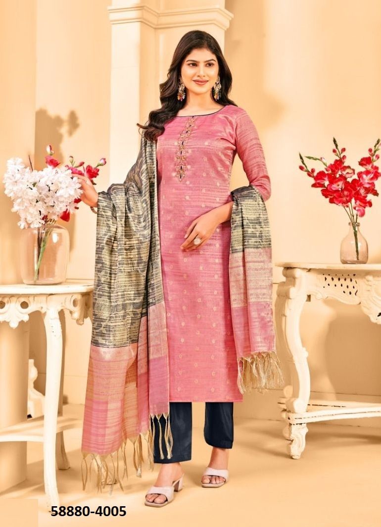 KHANAK - Catalog # 58880 (Set of 10 Readymade Salwar Suits) by Brand DESI MUSE