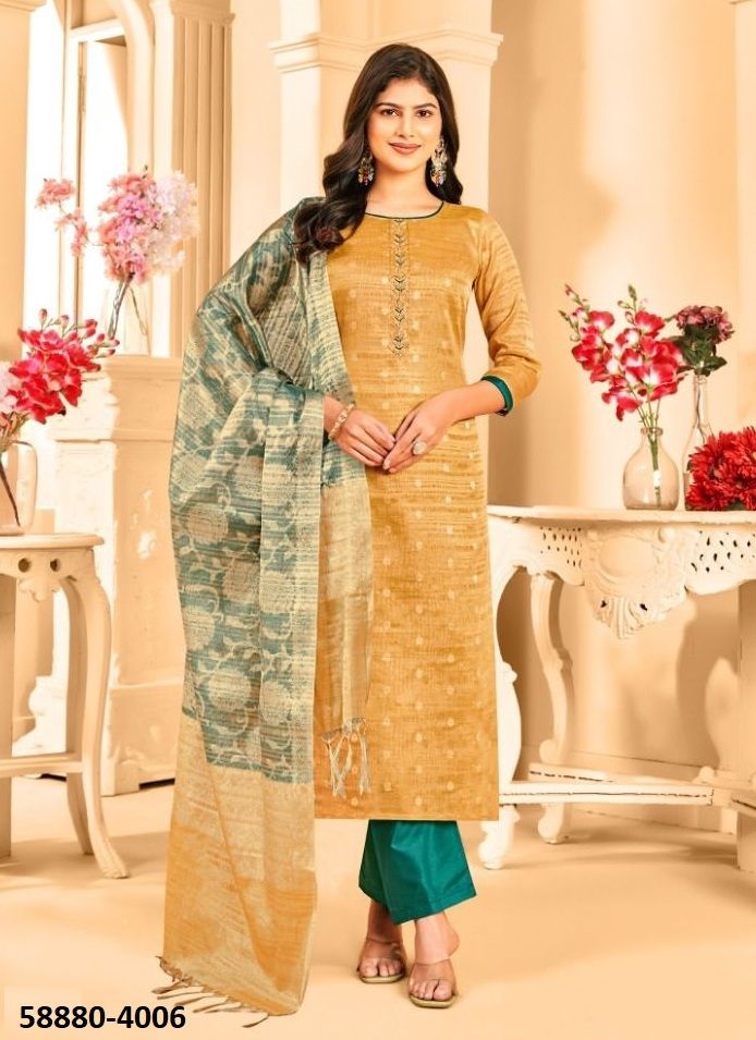 KHANAK - Catalog # 58880 (Set of 10 Readymade Salwar Suits) by Brand DESI MUSE