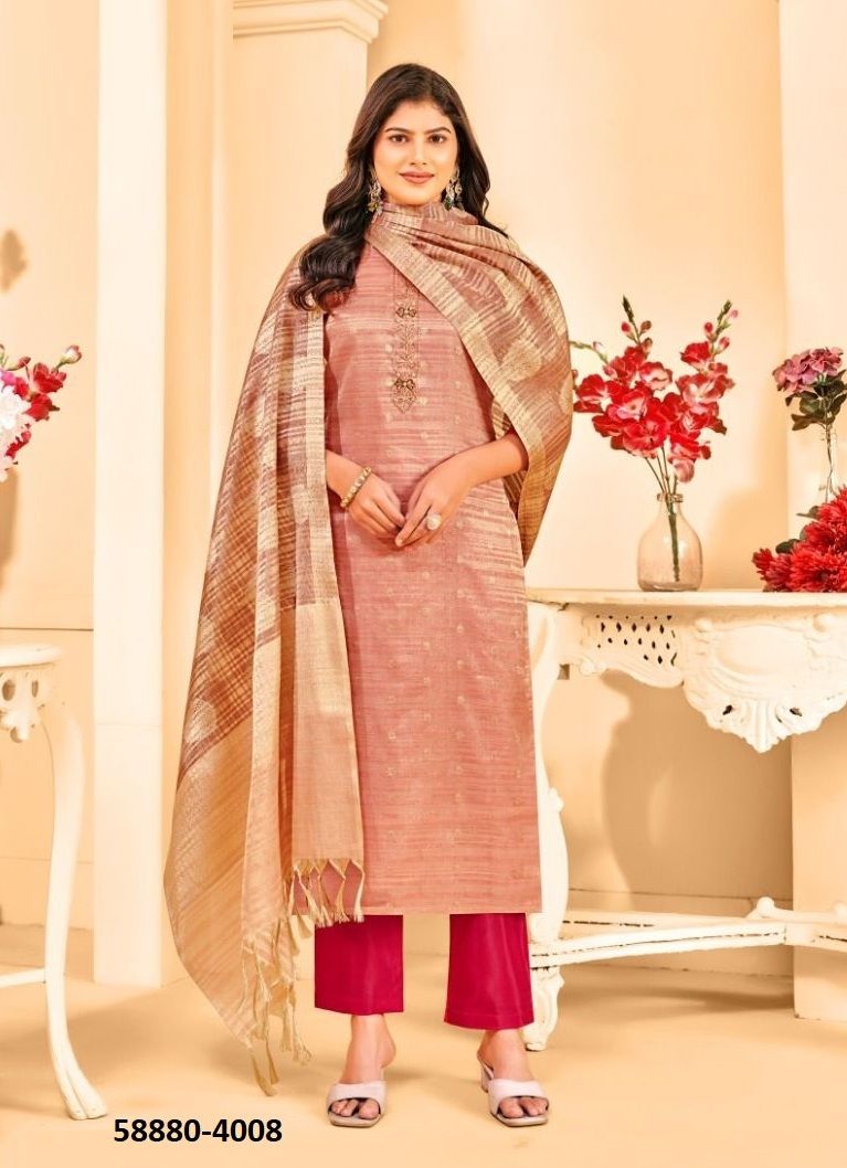 KHANAK - Catalog # 58880 (Set of 10 Readymade Salwar Suits) by Brand DESI MUSE