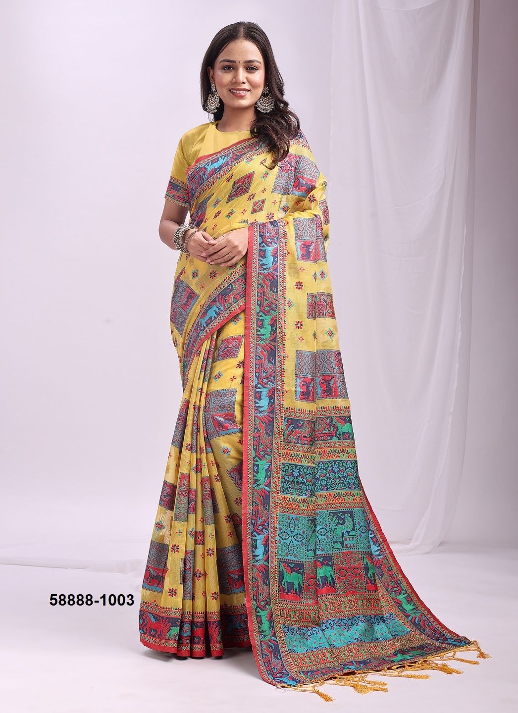 VASTRA LOOM - Catalog # 58888 (Set of 6 Sarees) by Brand DESI MUSE
