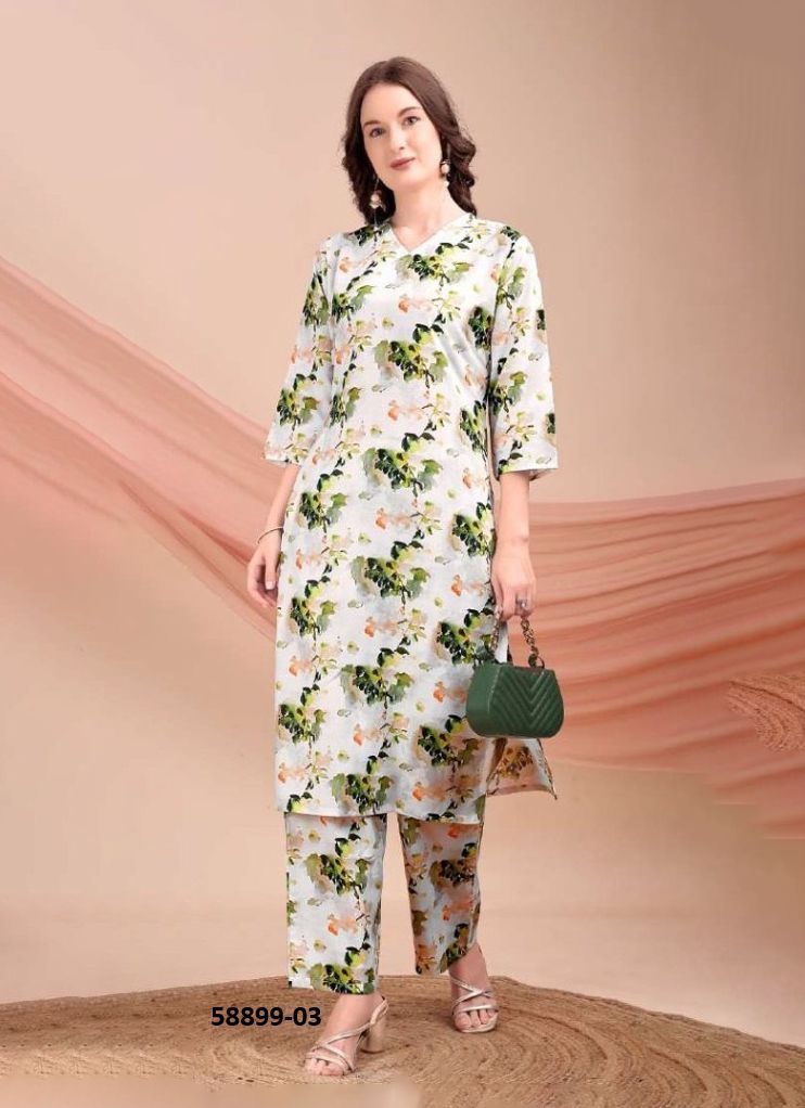 COTTON FEEL 1 - Catalog # 58899 (Set of 6 Kaftans / Ponchos) by Brand DESI MUSE