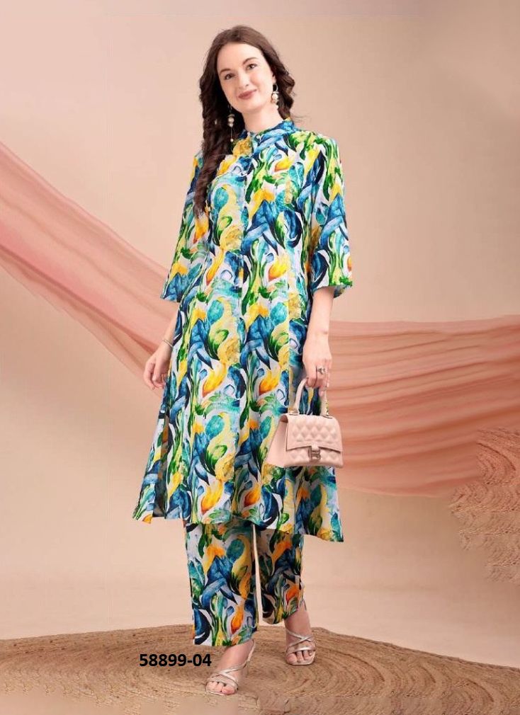 COTTON FEEL 1 - Catalog # 58899 (Set of 6 Kaftans / Ponchos) by Brand DESI MUSE