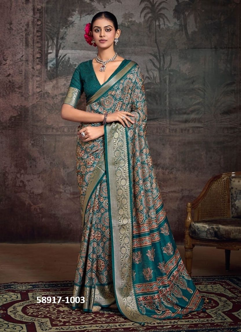 INARA 1 - Catalog # 58917 (Set of 8 Sarees) by Brand SHUBH SHREE CREATIONS