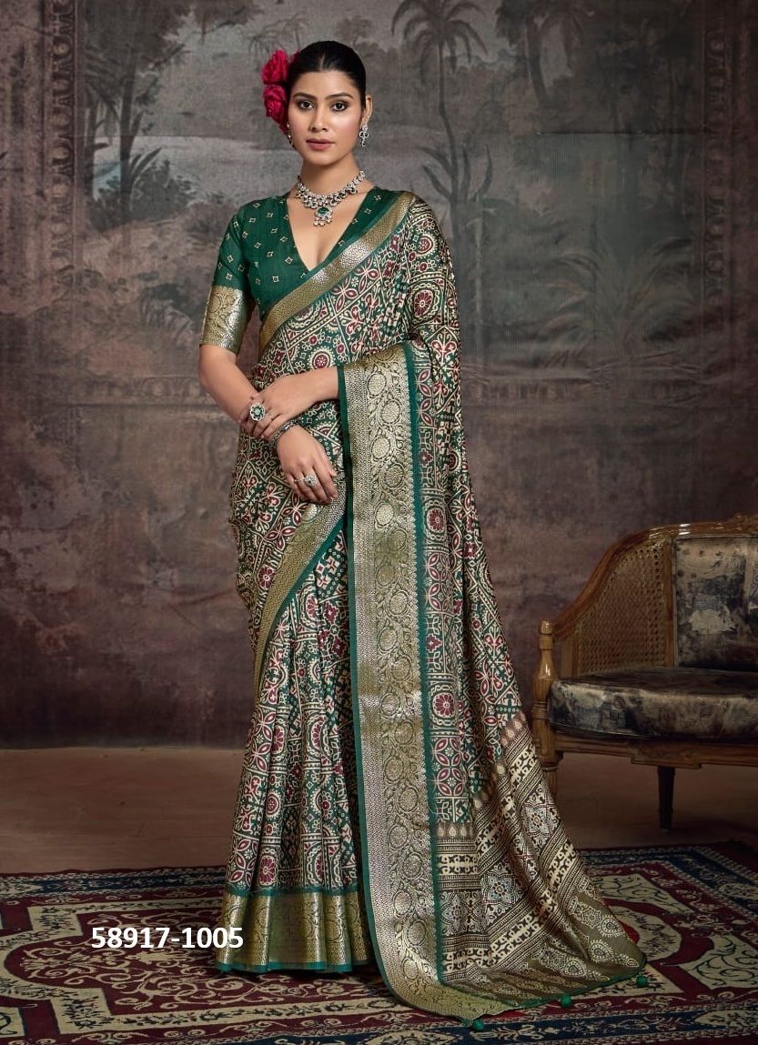 INARA 1 - Catalog # 58917 (Set of 8 Sarees) by Brand SHUBH SHREE CREATIONS