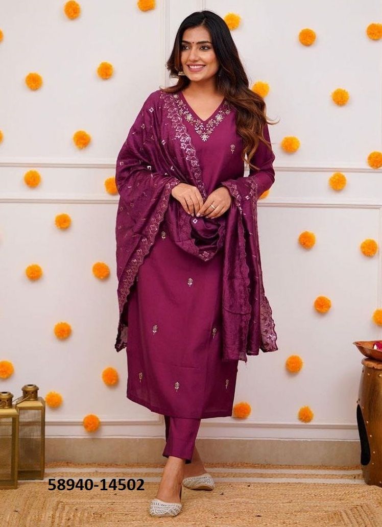 ZARNA - Catalog # 58940 (Set of 2 Readymade Salwar Suits) by Brand DESI MUSE