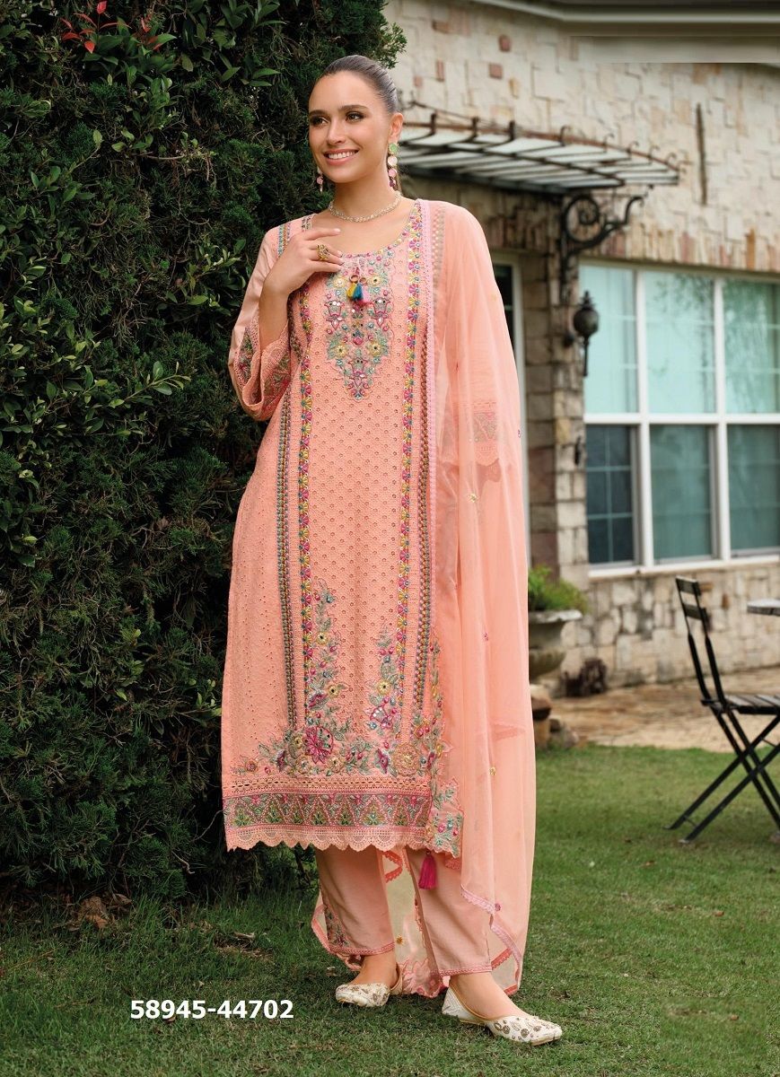 GULZAR - Catalog # 58945 (Set of 4 Readymade Salwar Suits) by Brand KAILEE FASHIONS