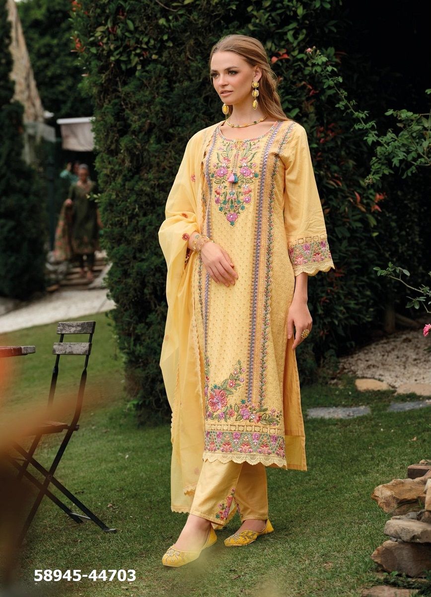 GULZAR - Catalog # 58945 (Set of 4 Readymade Salwar Suits) by Brand KAILEE FASHIONS