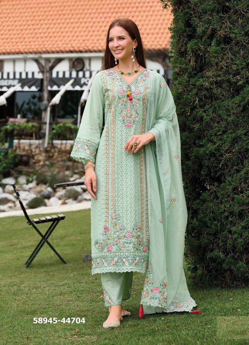 GULZAR - Catalog # 58945 (Set of 4 Readymade Salwar Suits) by Brand KAILEE FASHIONS