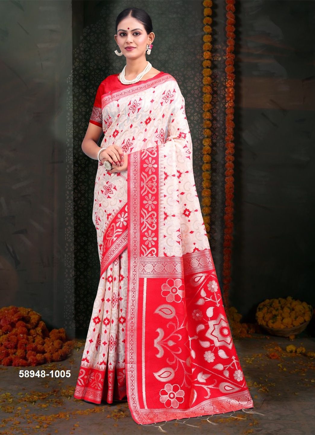 DEVI STUTI - Catalog # 58948 (Set of 6 Sarees) by Brand DESI MUSE DEVI STUTI - Catalog # 58948 (Set of 6 Sarees) by Brand DESI MUSE
