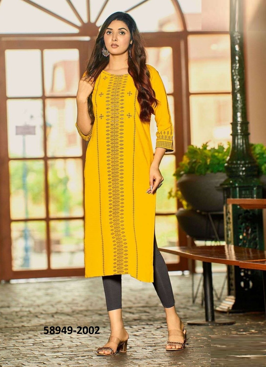 SAAYRA - Catalog # 58949 (Set of 6 Readymade Women's Kurtis / Tops) by Brand MITTOO