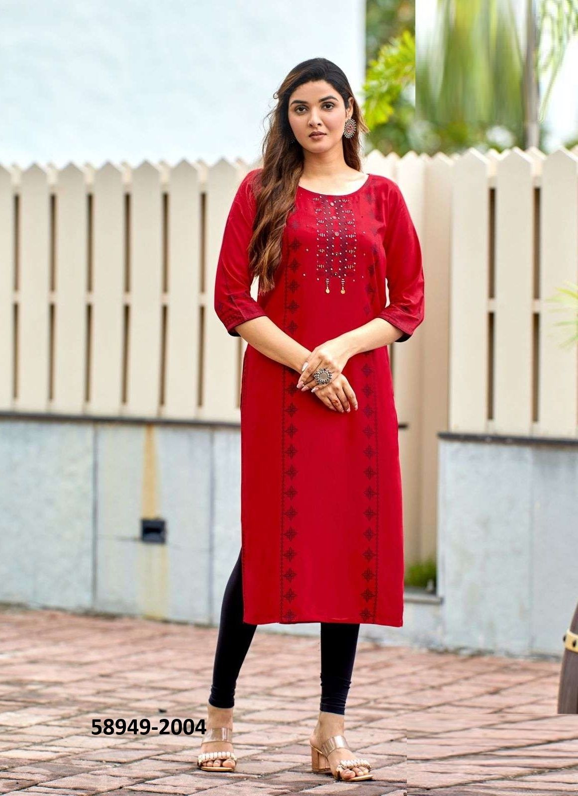 SAAYRA - Catalog # 58949 (Set of 6 Readymade Women's Kurtis / Tops) by Brand MITTOO