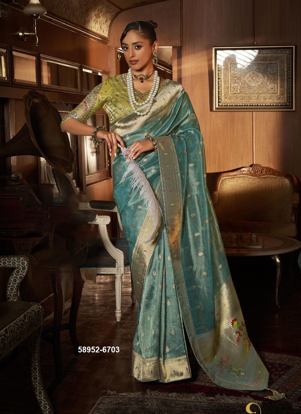 KOSKI - Catalog # 58952 (Set of 6 Sarees) by Brand KIRA FASHIONS