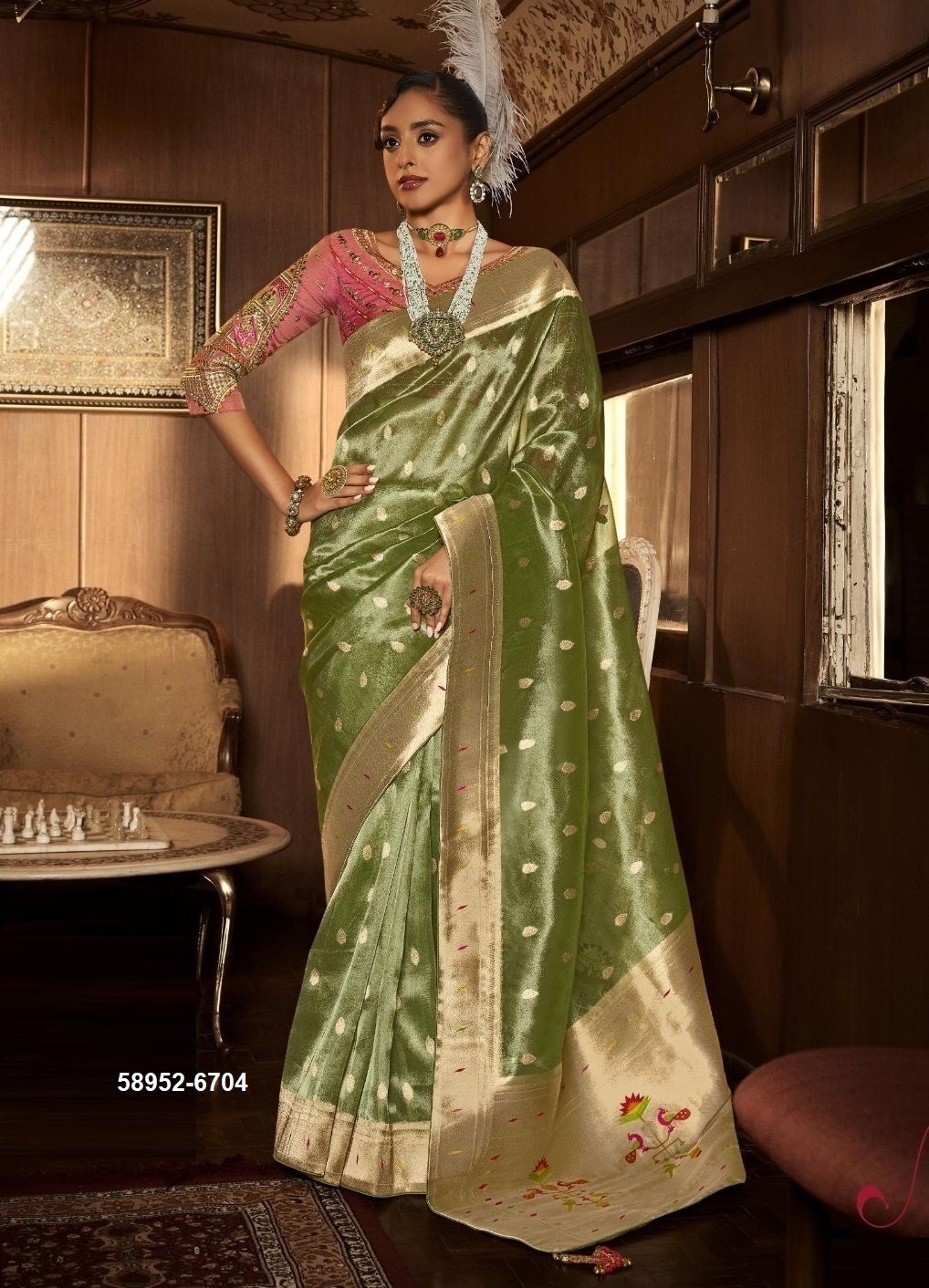 KOSKI - Catalog # 58952 (Set of 6 Sarees) by Brand KIRA FASHIONS