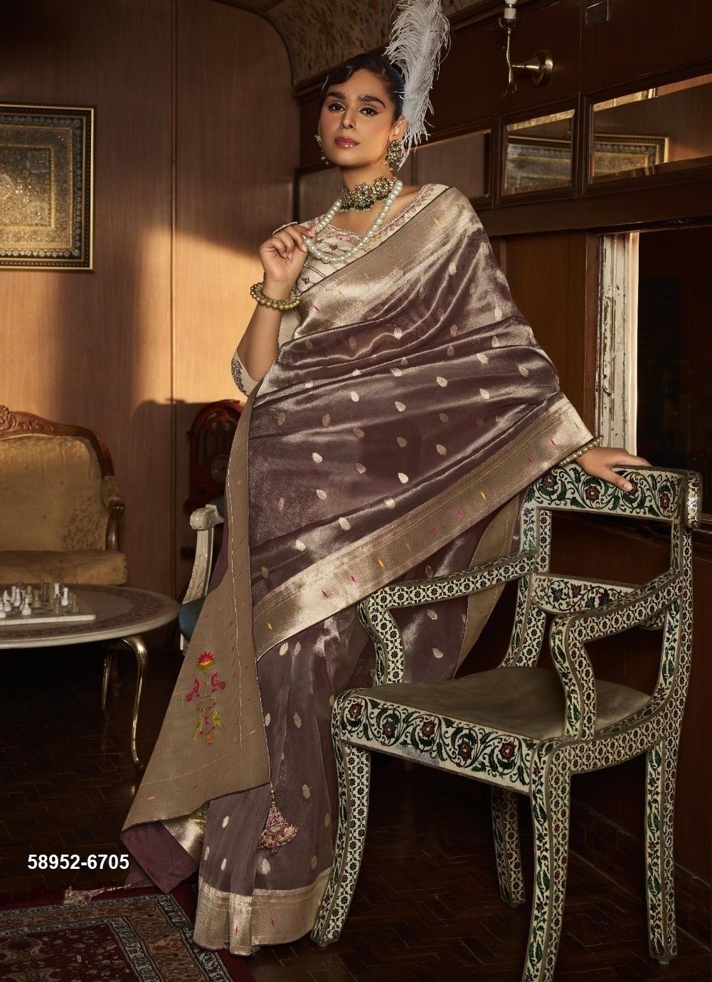 KOSKI - Catalog # 58952 (Set of 6 Sarees) by Brand KIRA FASHIONS
