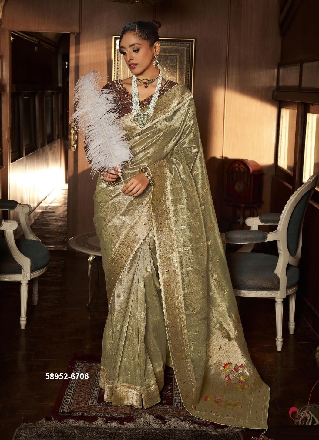 KOSKI - Catalog # 58952 (Set of 6 Sarees) by Brand KIRA FASHIONS
