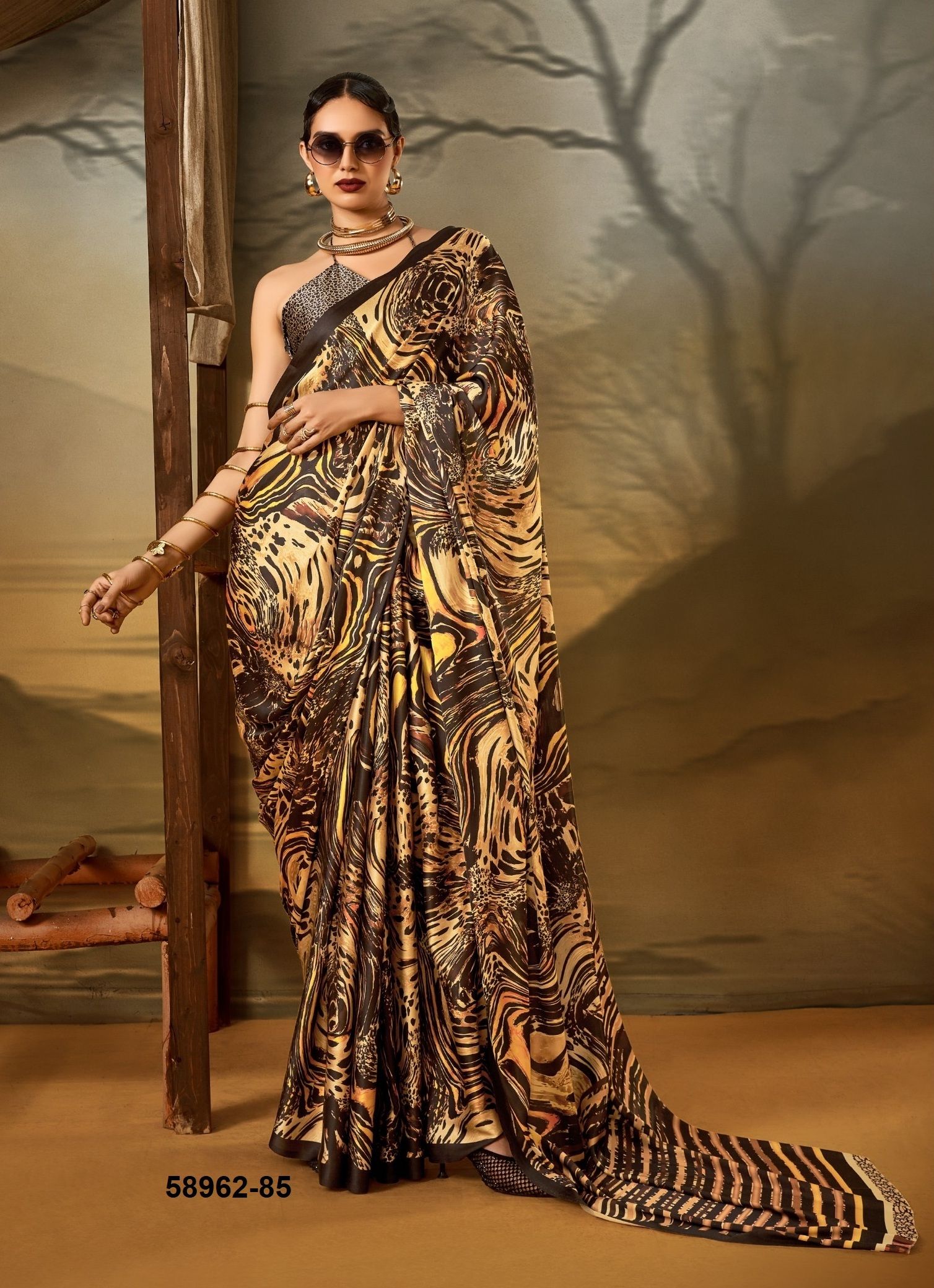 SATIN SILK - Catalog # 58962 (Set of 6 Sarees) by Brand RAJTEX FABRICS SATIN SILK - Catalog # 58962 (Set of 6 Sarees) by Brand RAJTEX FABRICS