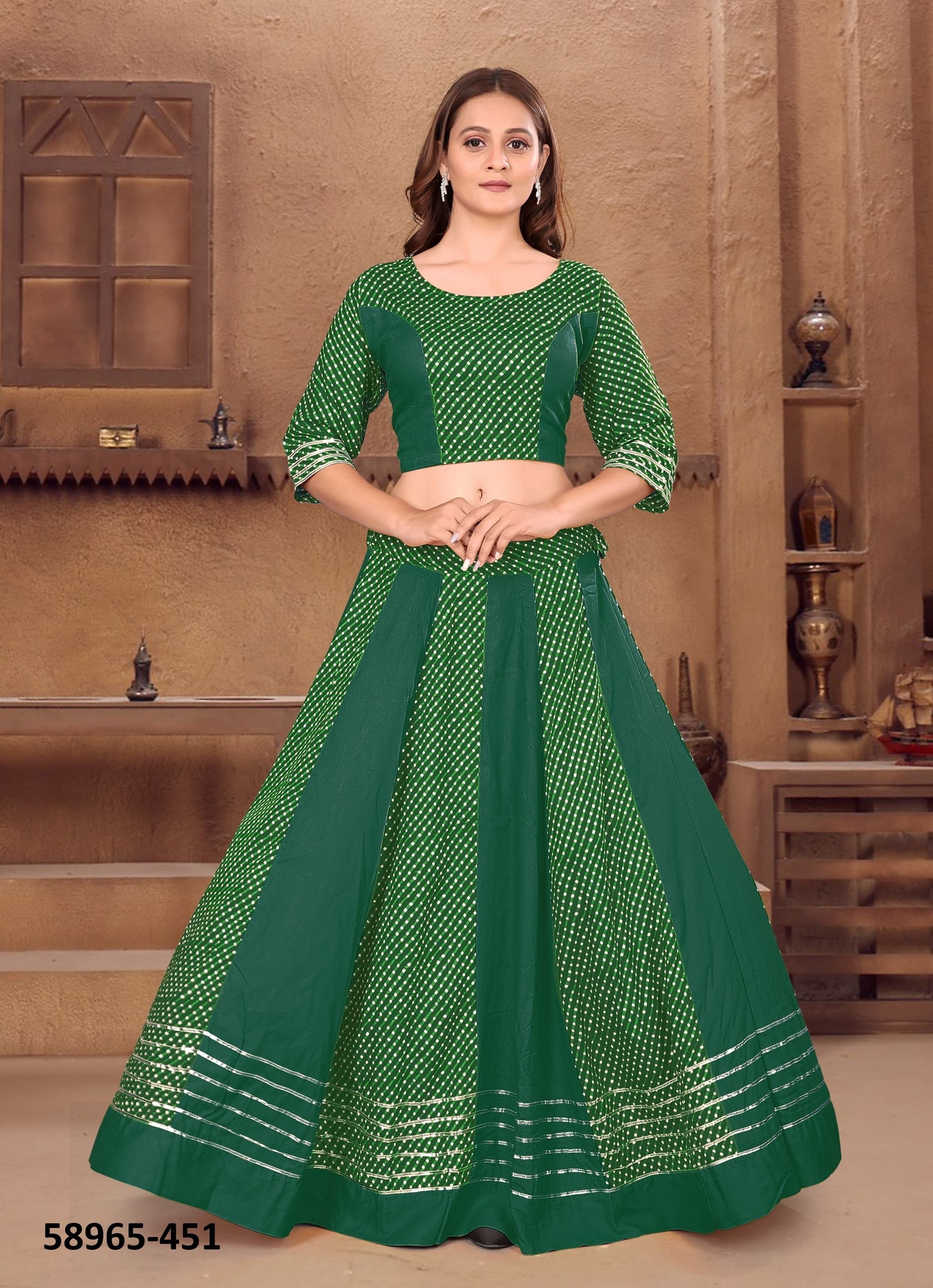 NAVRATRI SPECIAL PRINTS - Catalog # 58965 (Set of 3 Readymade Lehengas) by Brand DESI MUSE NAVRATRI SPECIAL PRINTS - Catalog # 58965 (Set of 3 Readymade Lehengas) by Brand DESI MUSE