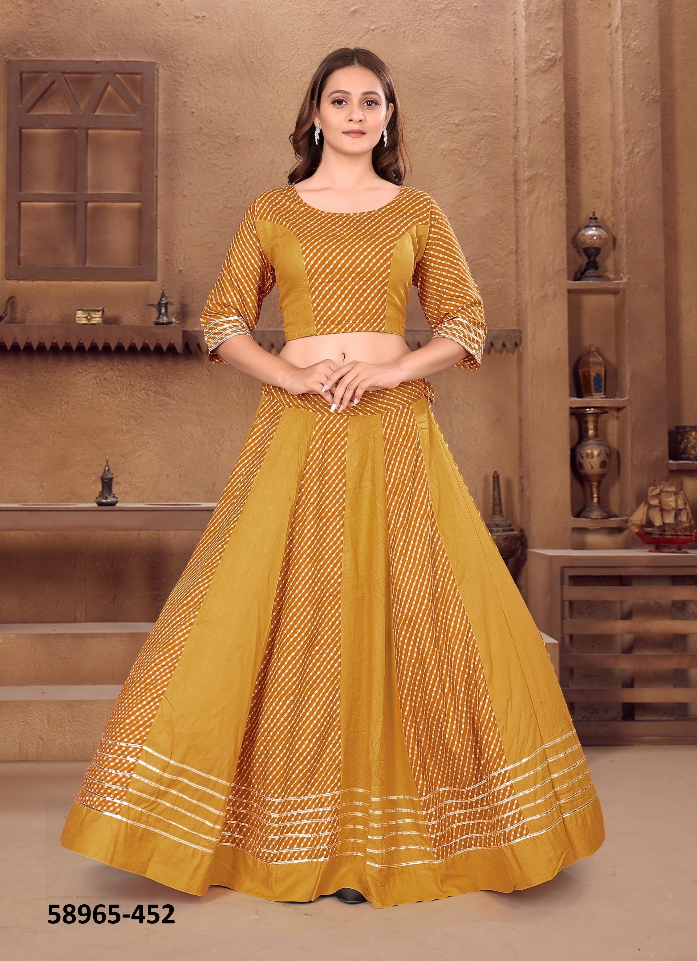 NAVRATRI SPECIAL PRINTS - Catalog # 58965 (Set of 3 Readymade Lehengas) by Brand DESI MUSE NAVRATRI SPECIAL PRINTS - Catalog # 58965 (Set of 3 Readymade Lehengas) by Brand DESI MUSE