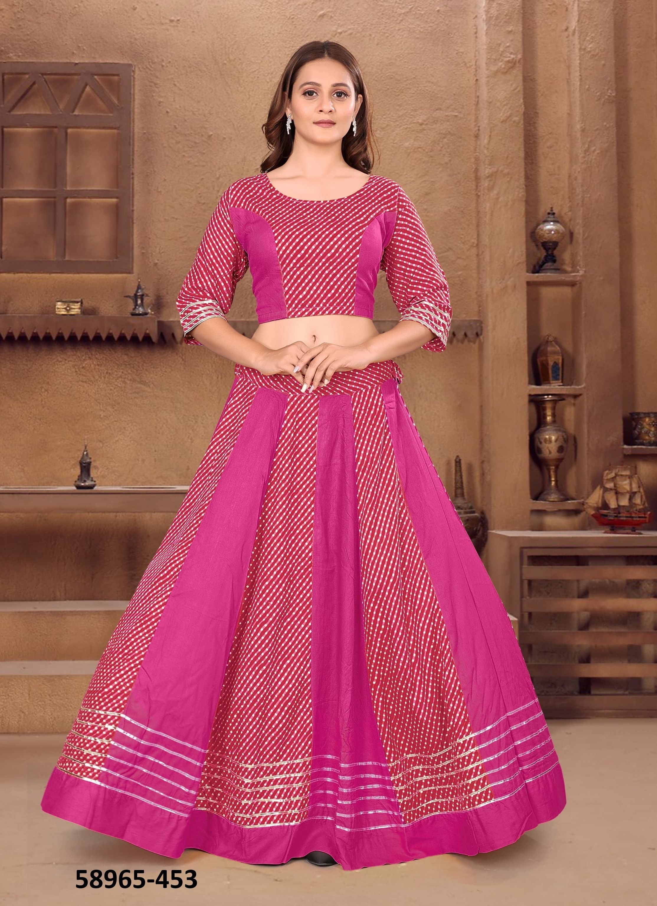 NAVRATRI SPECIAL PRINTS - Catalog # 58965 (Set of 3 Readymade Lehengas) by Brand DESI MUSE NAVRATRI SPECIAL PRINTS - Catalog # 58965 (Set of 3 Readymade Lehengas) by Brand DESI MUSE